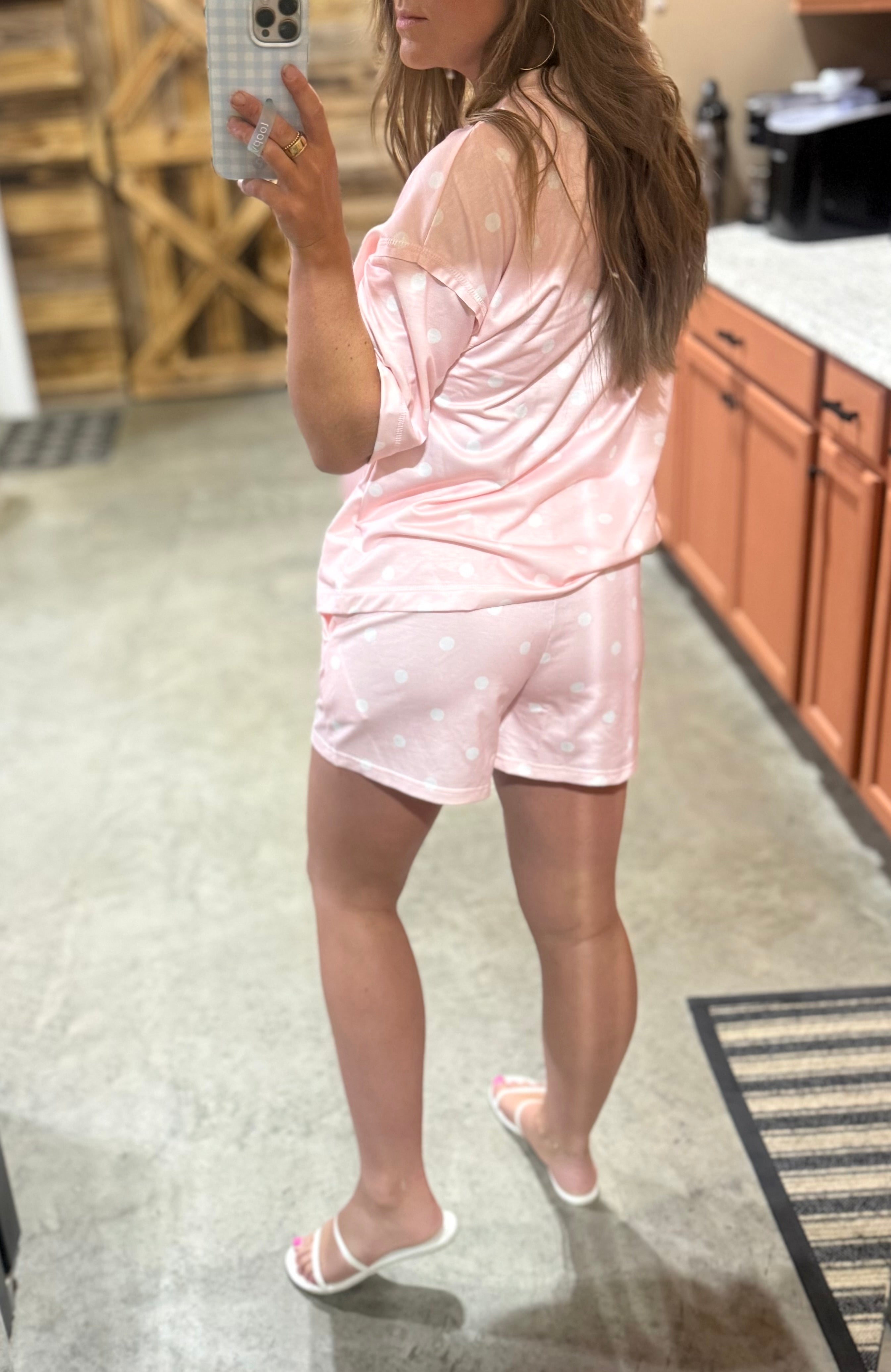 Pink Polka Dot Set