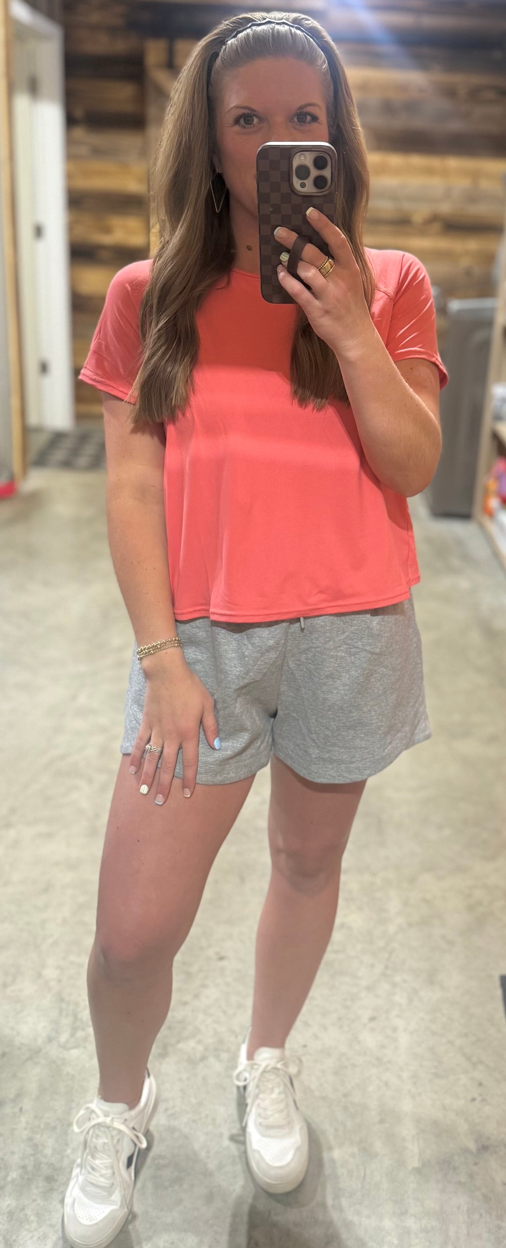 Coral Buttersoft Cross-back Top