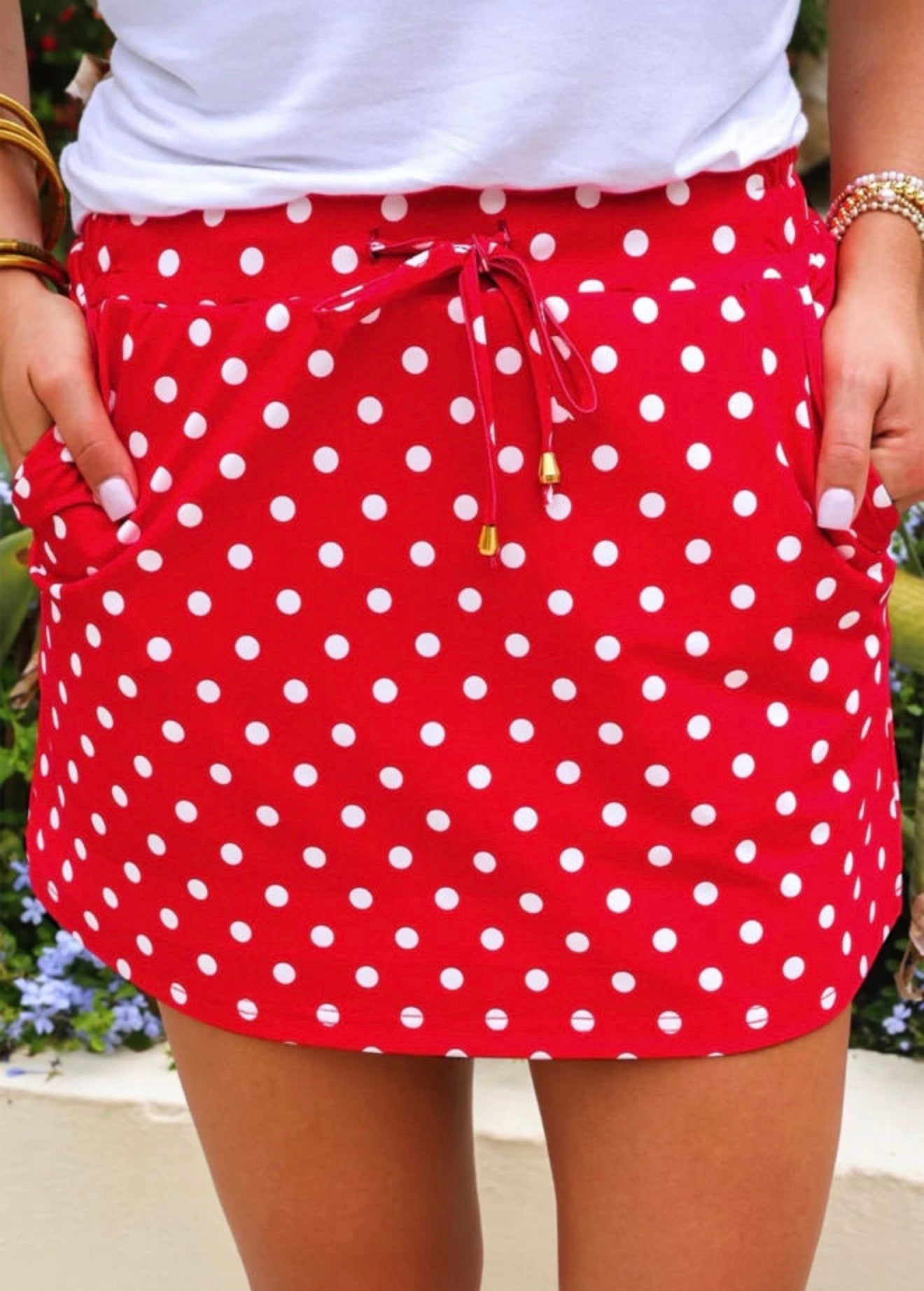 Red Polka Dot Skort
