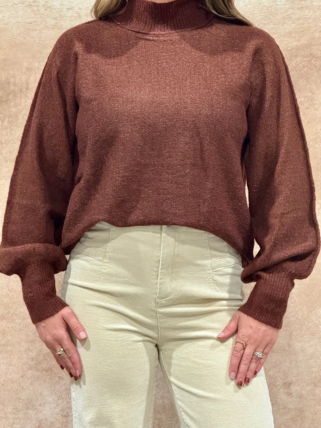 Mocha Cloud Knit Sweater