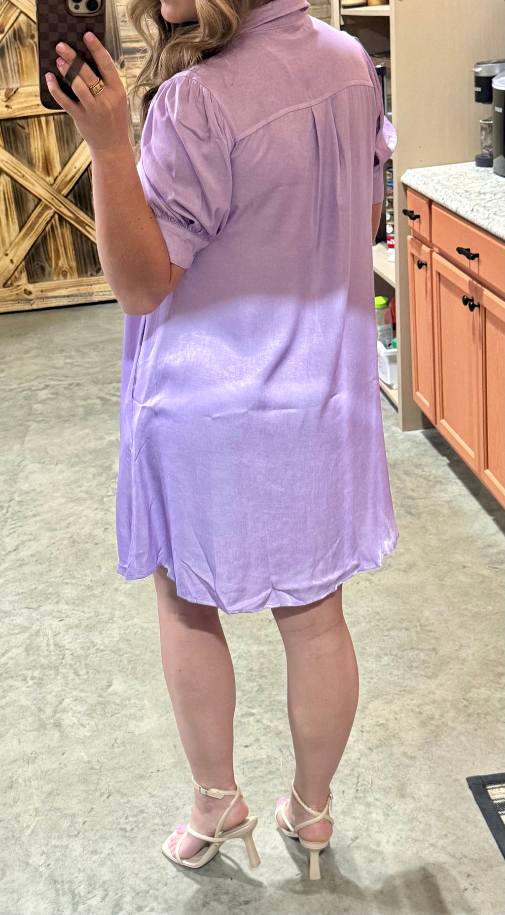 Lavender Satin Mini Dress