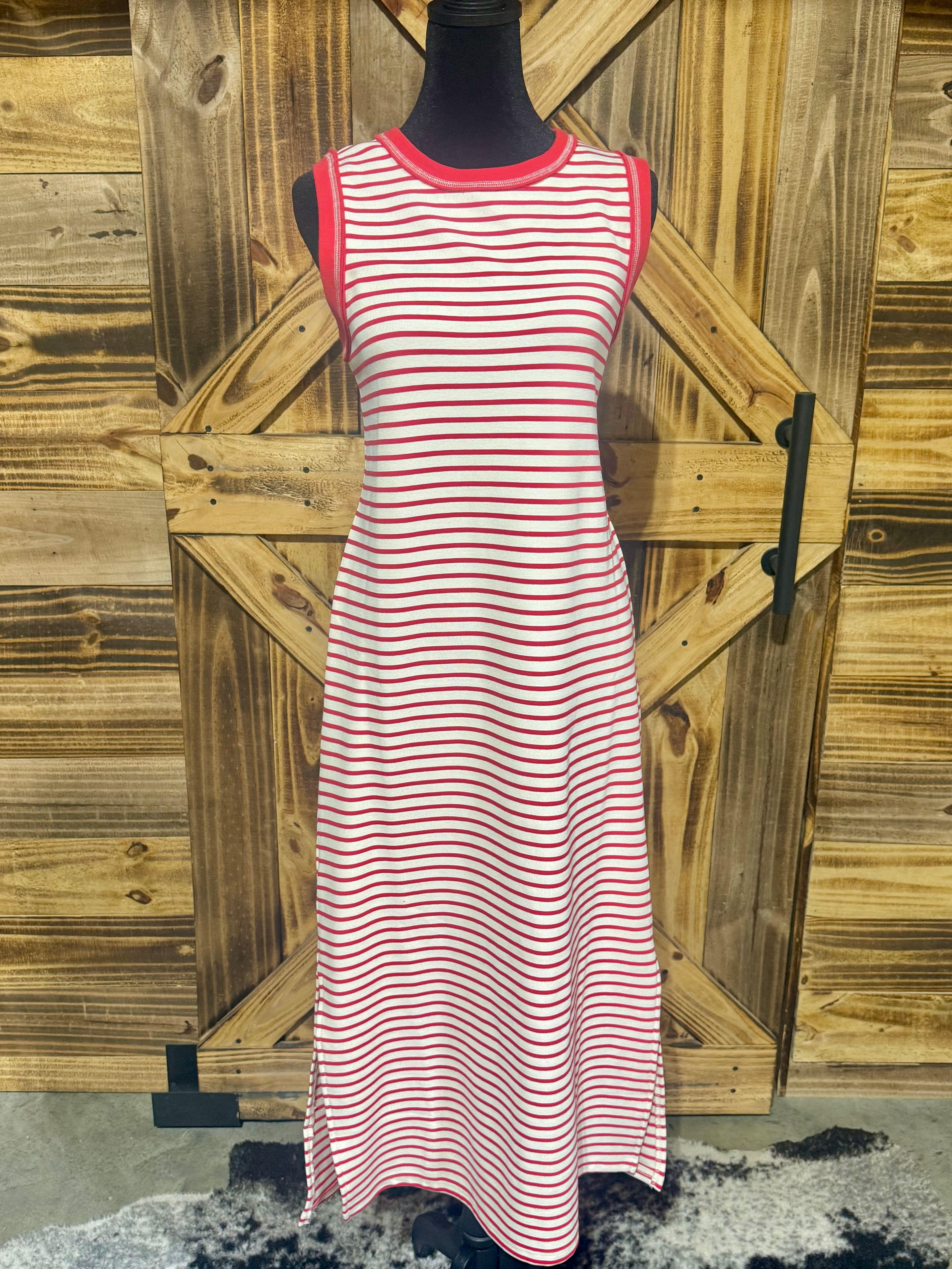 Red Striped Dress