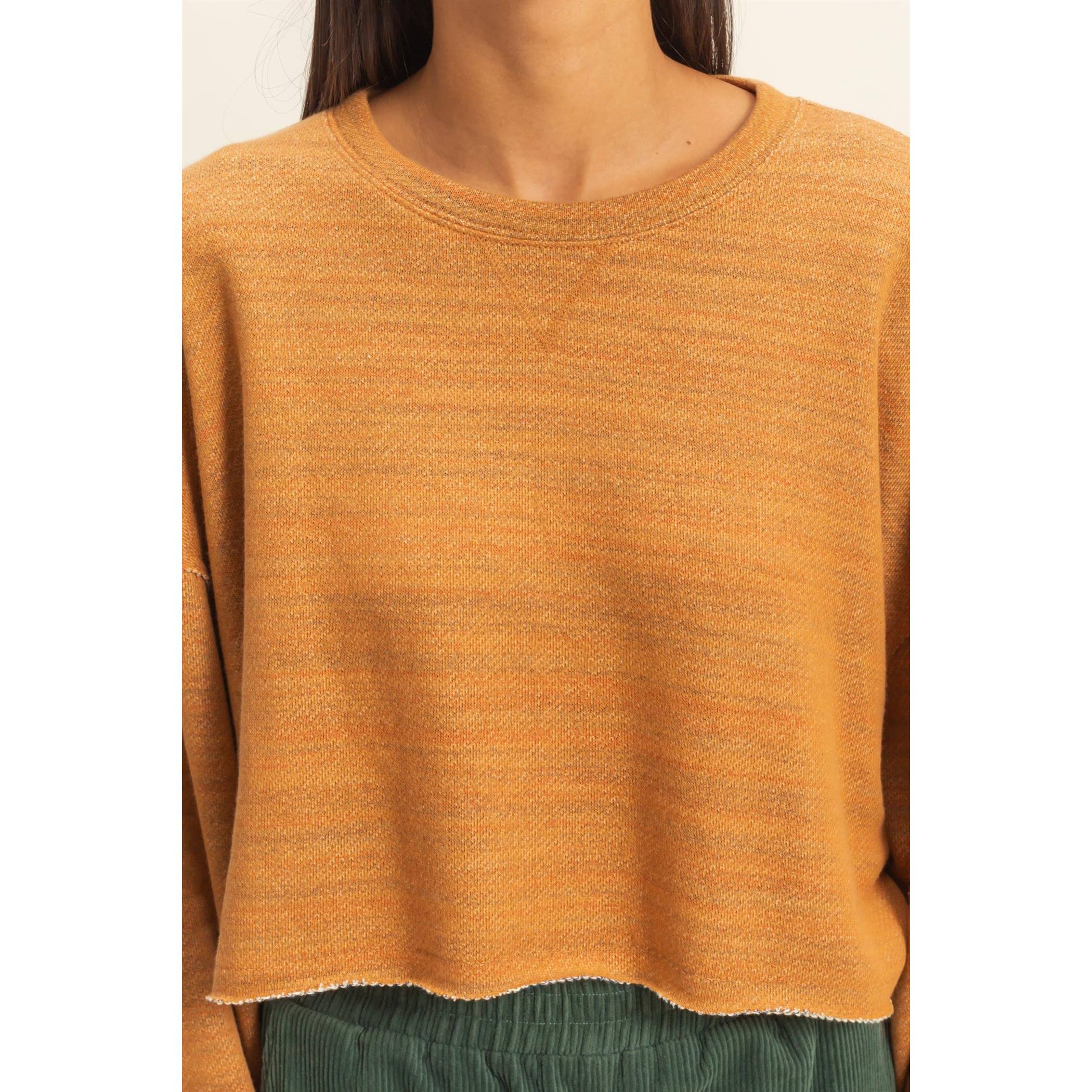 Drop-Shoulder Brown Sugar Top