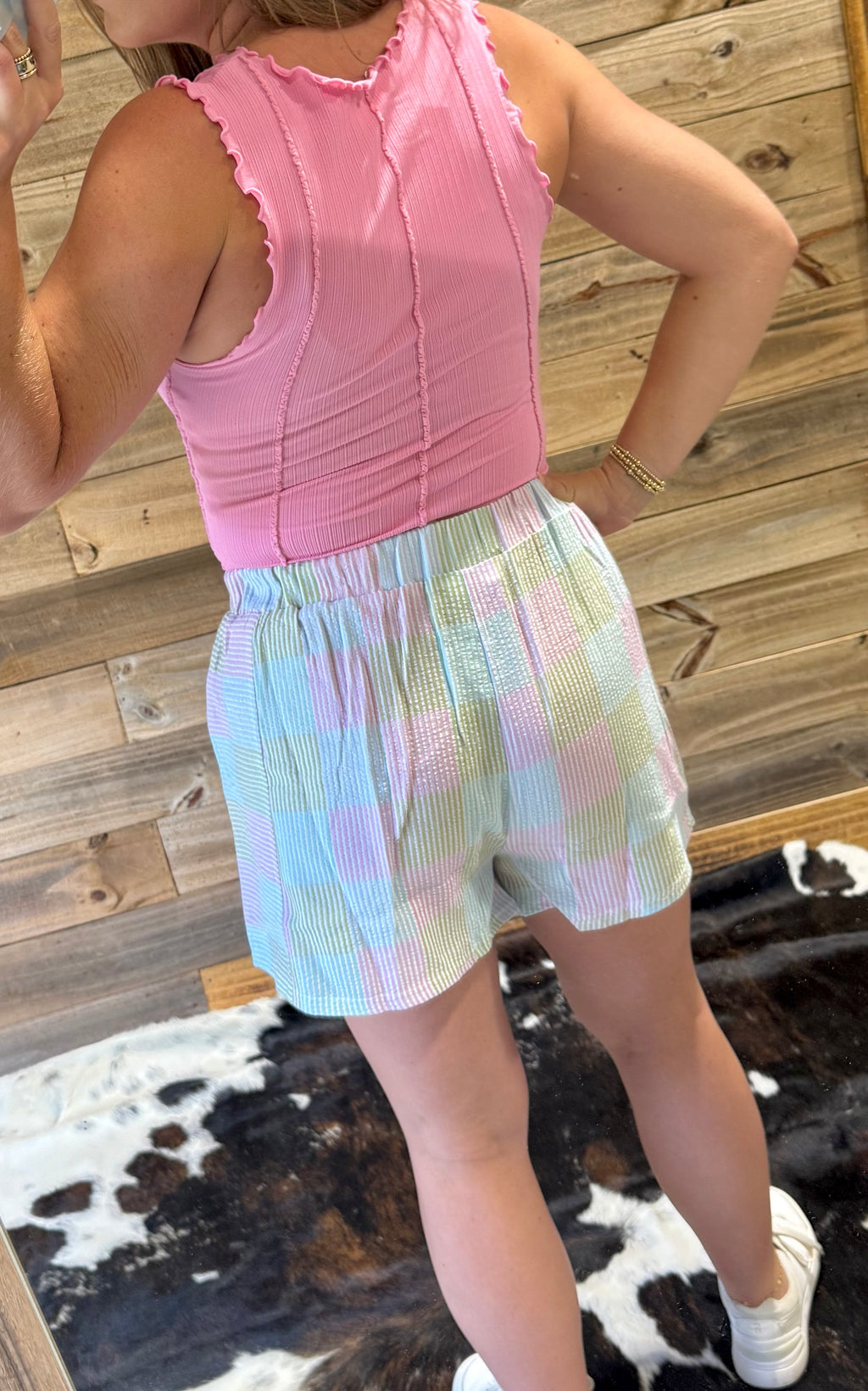 Checker Boxer Shorts: Pink Mix