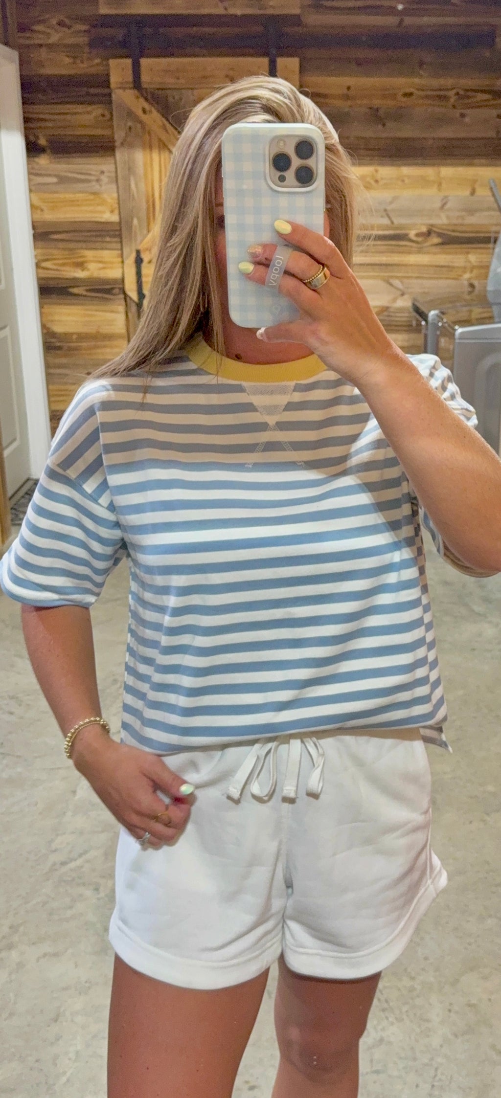 Striped Blue/White Top