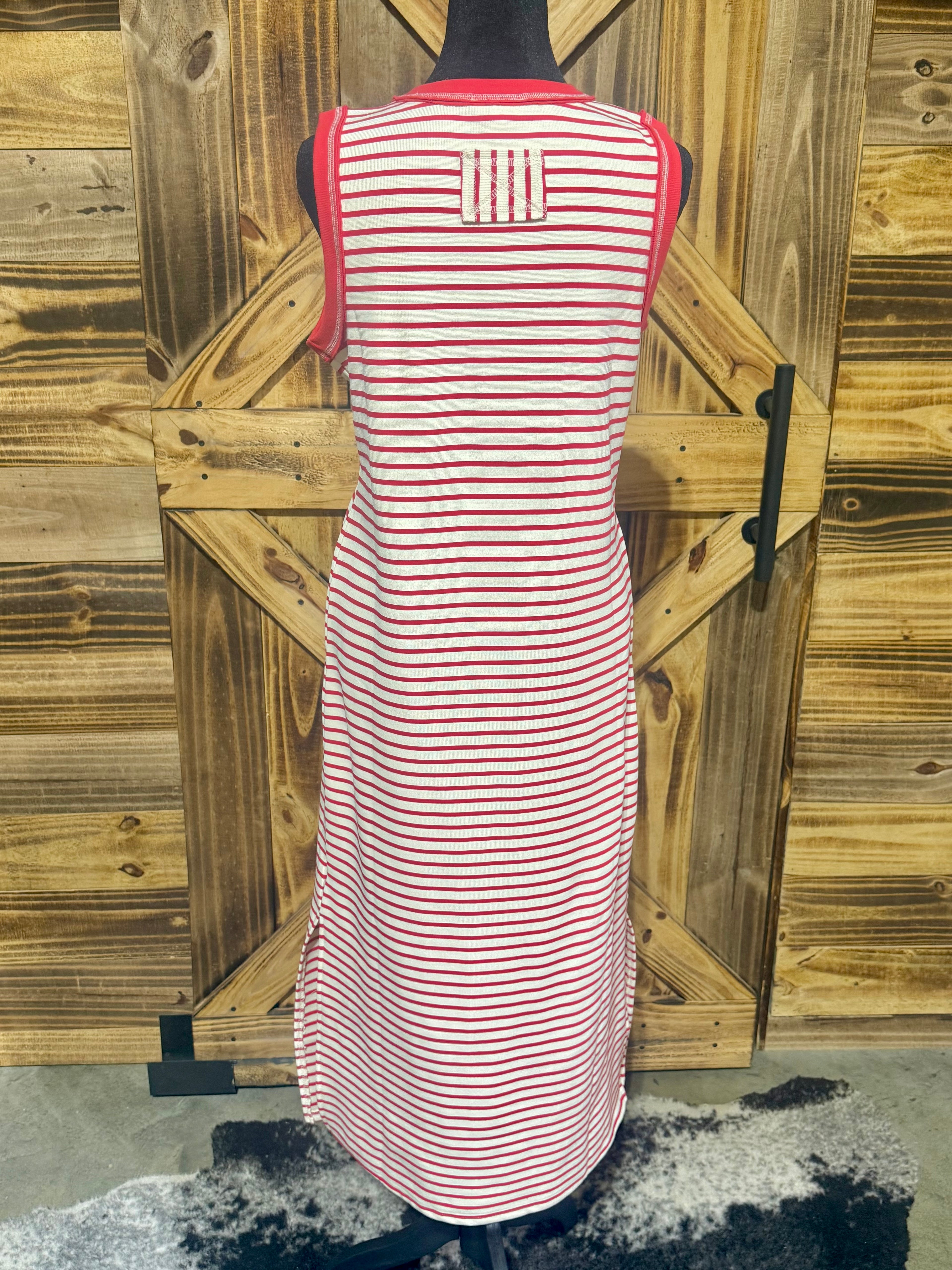 Red Striped Dress
