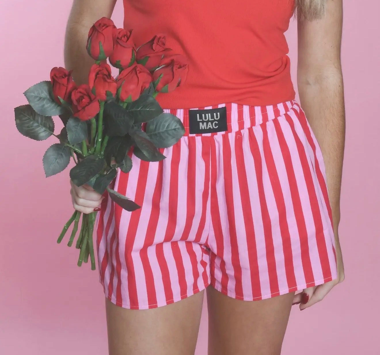 LM Striped Shorts (Pink/Red)