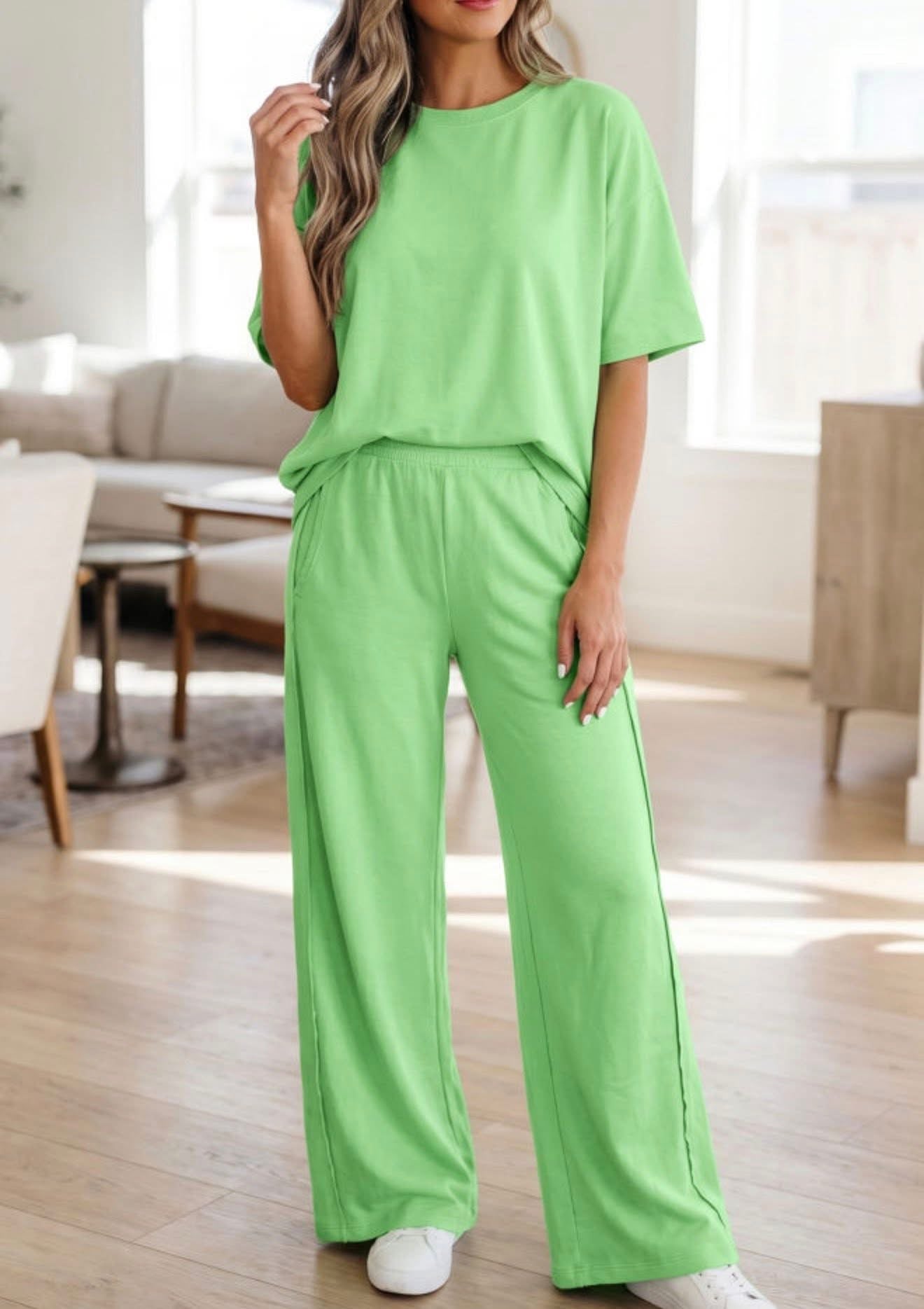 Lime Pants Set