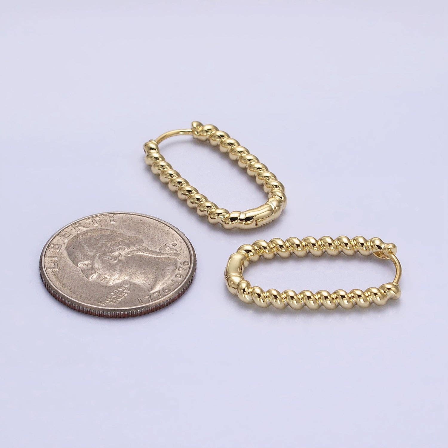 Twisted Croissant U-Shaped Hoops