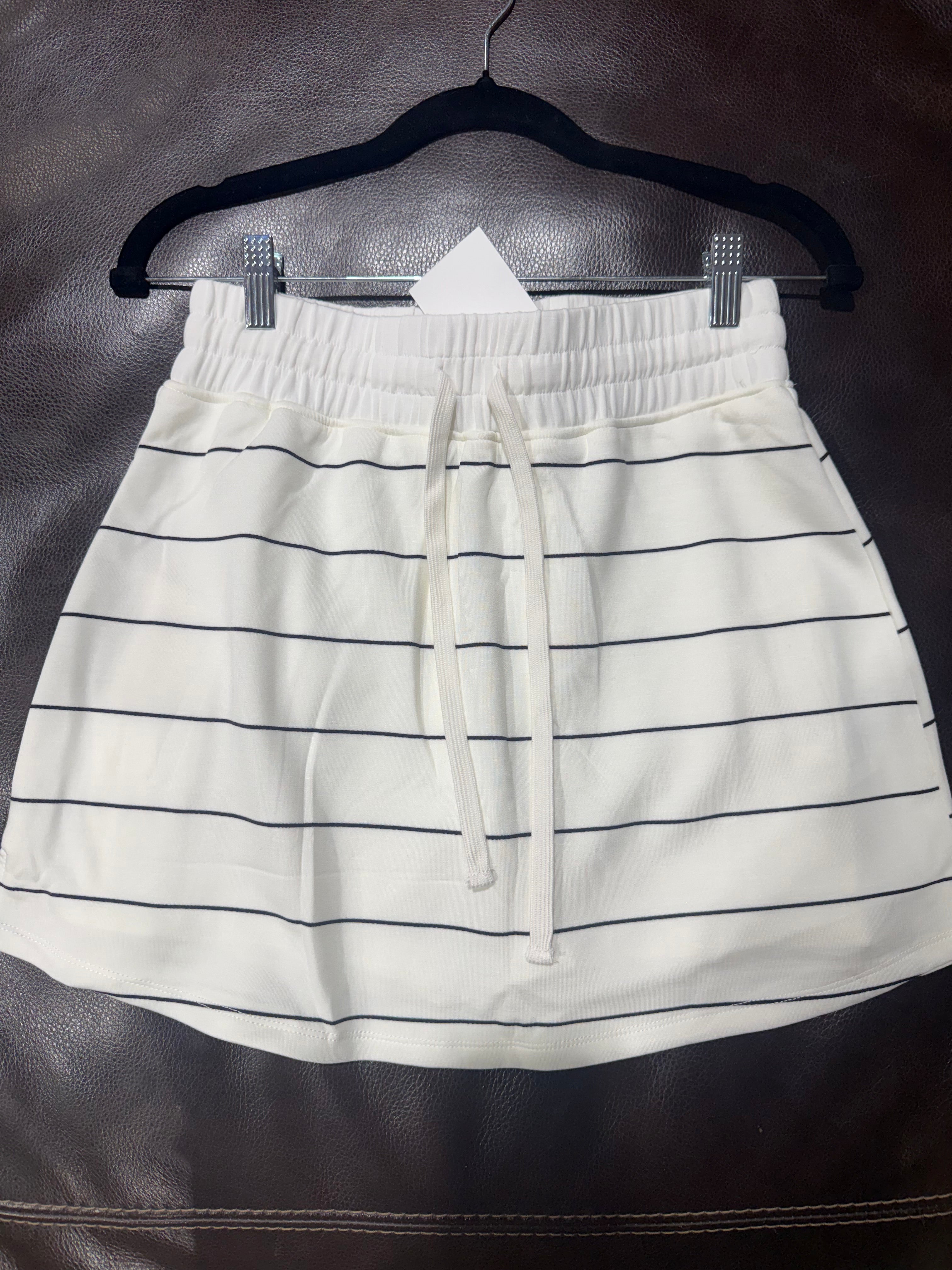 Striped Buttersoft Skort - RM - Plus