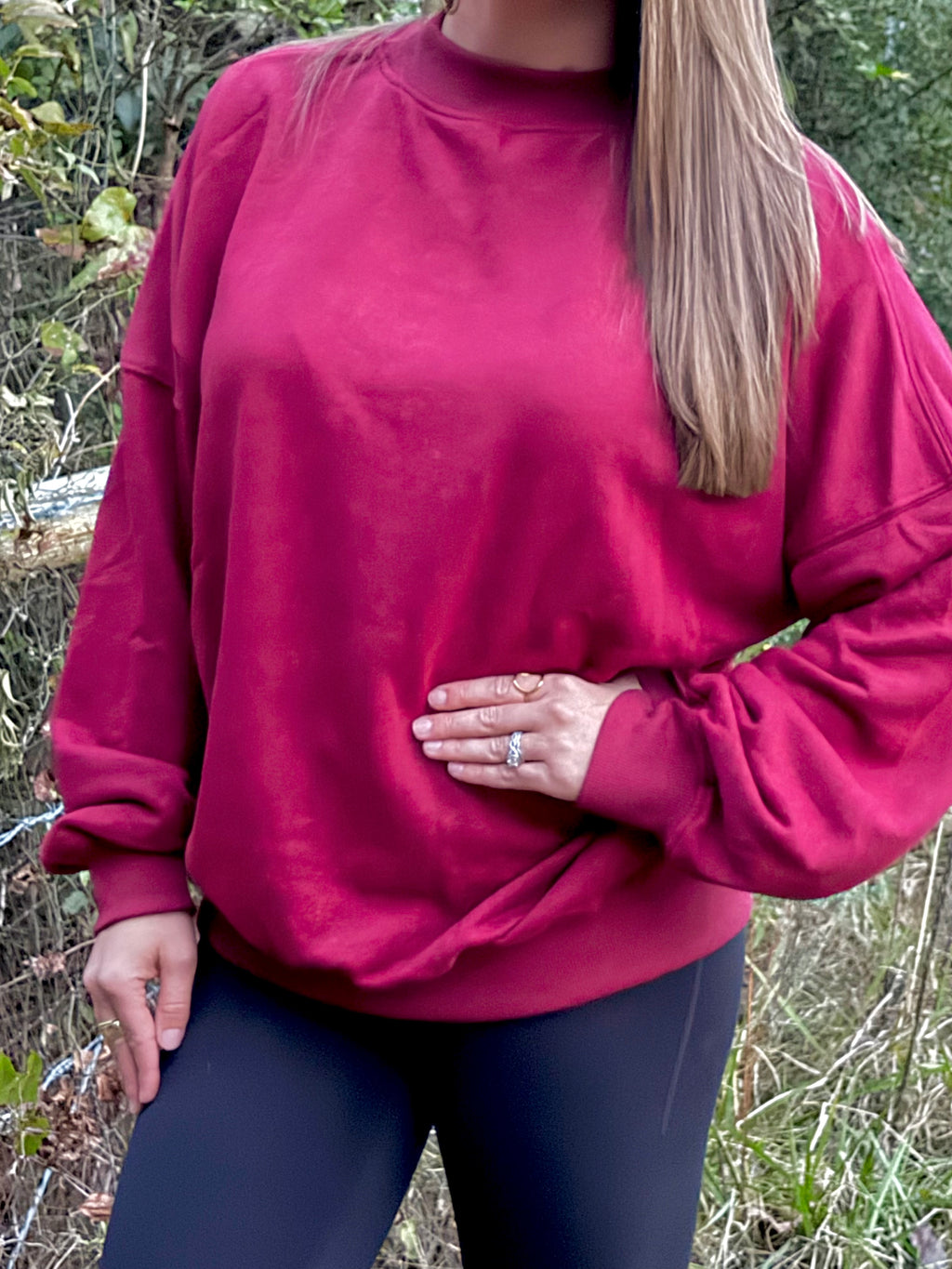 Crimson Comfort Pullover