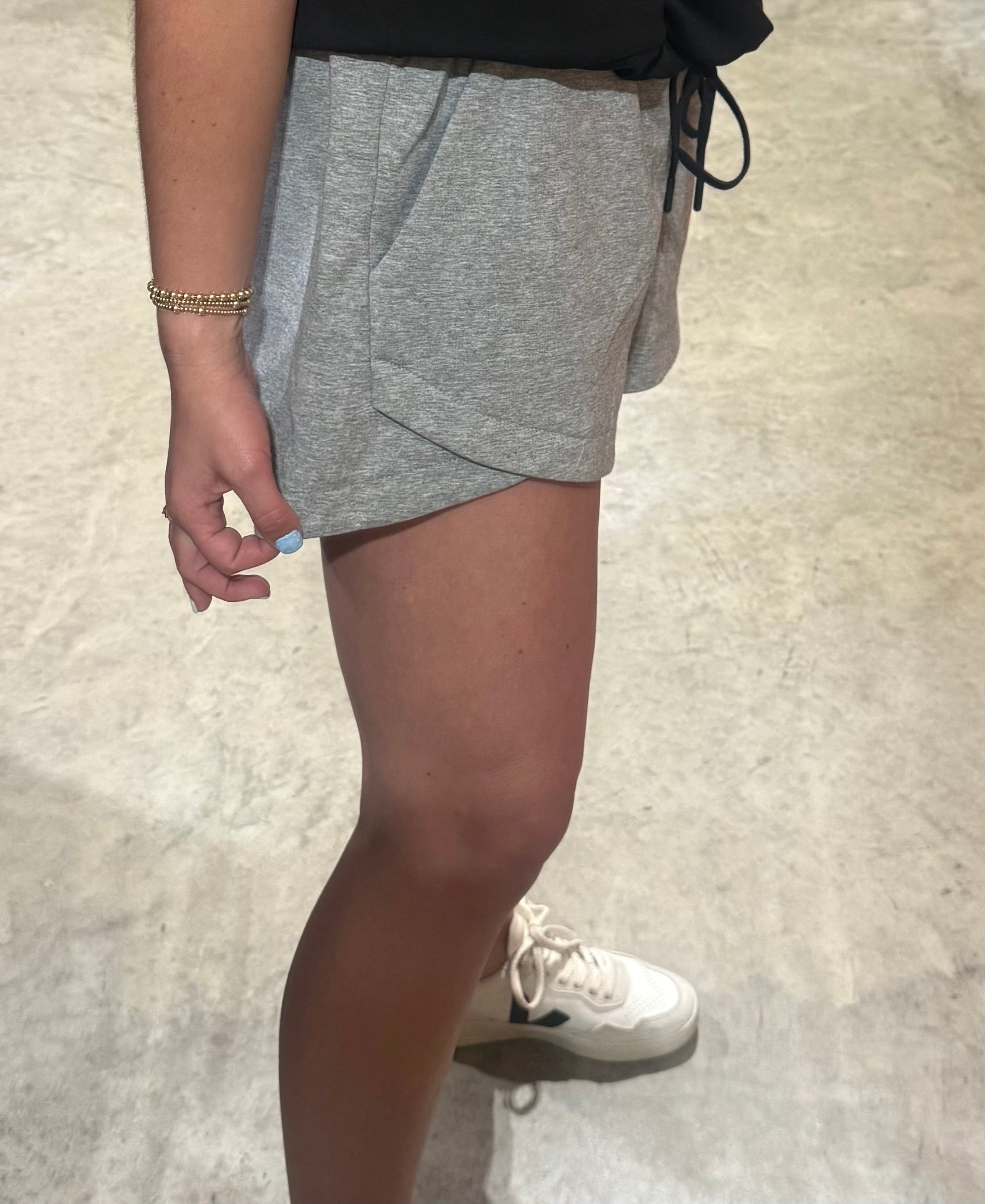 Grey Luxeknit Shorts