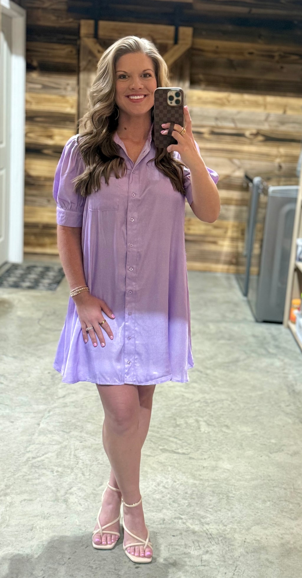 Lavender Satin Mini Dress