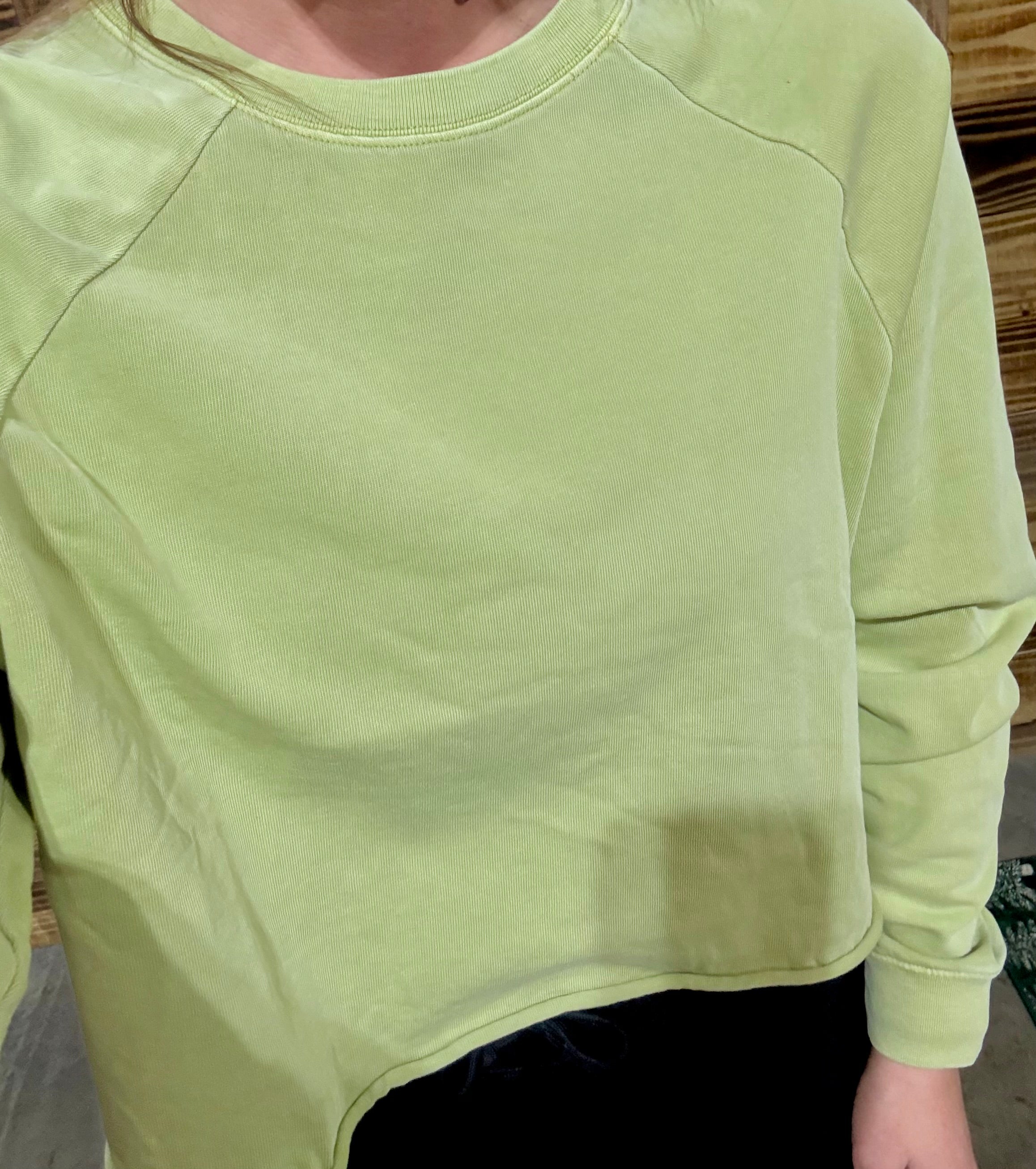Raglan Lime Top
