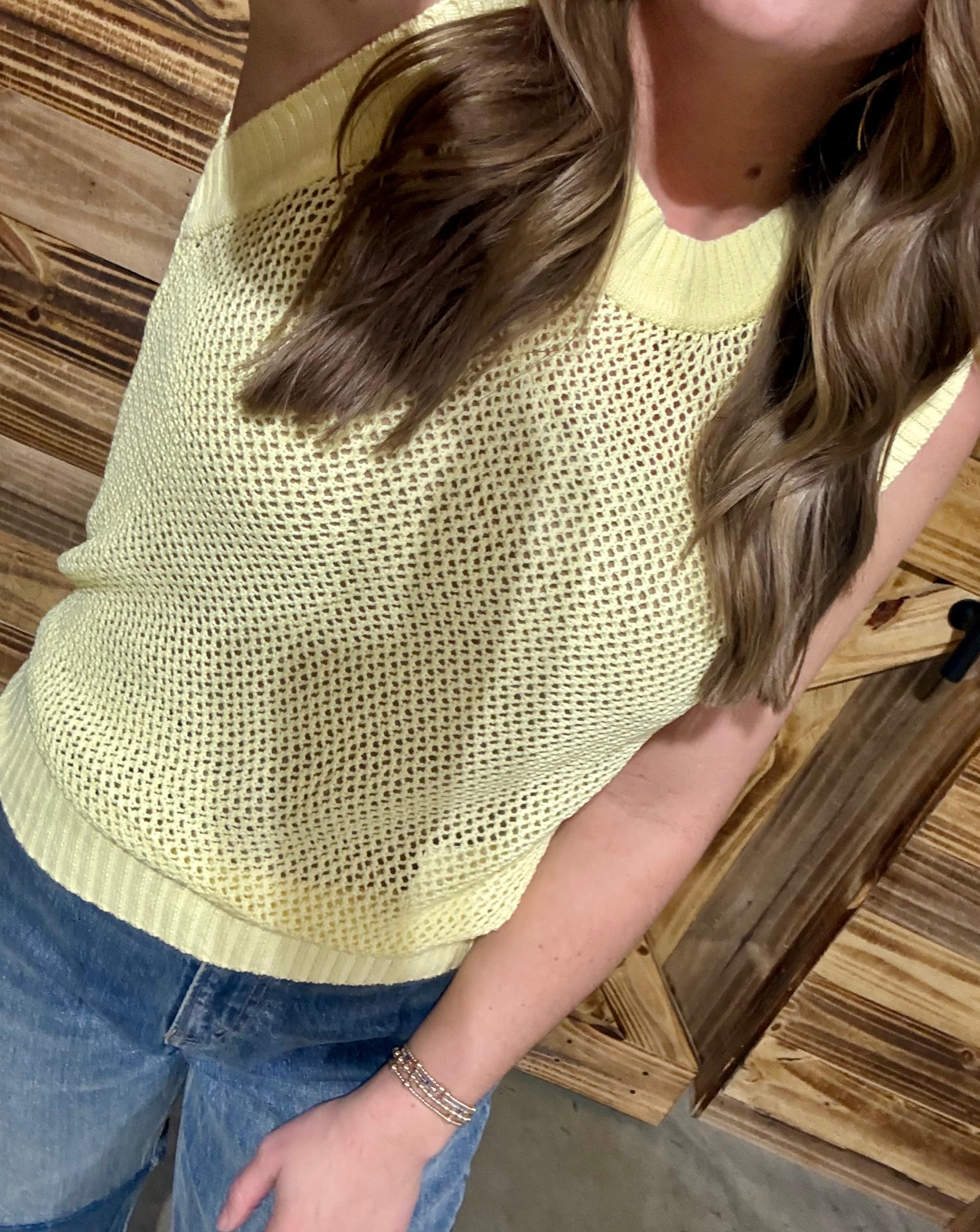 Yellow Sleeveless Sweater