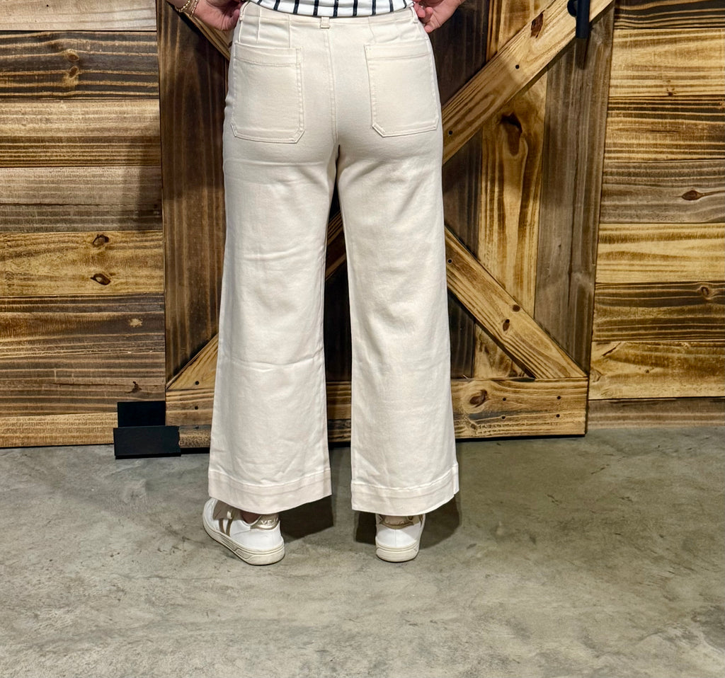 Straight Edge Flare - Cream (Rae Mode)