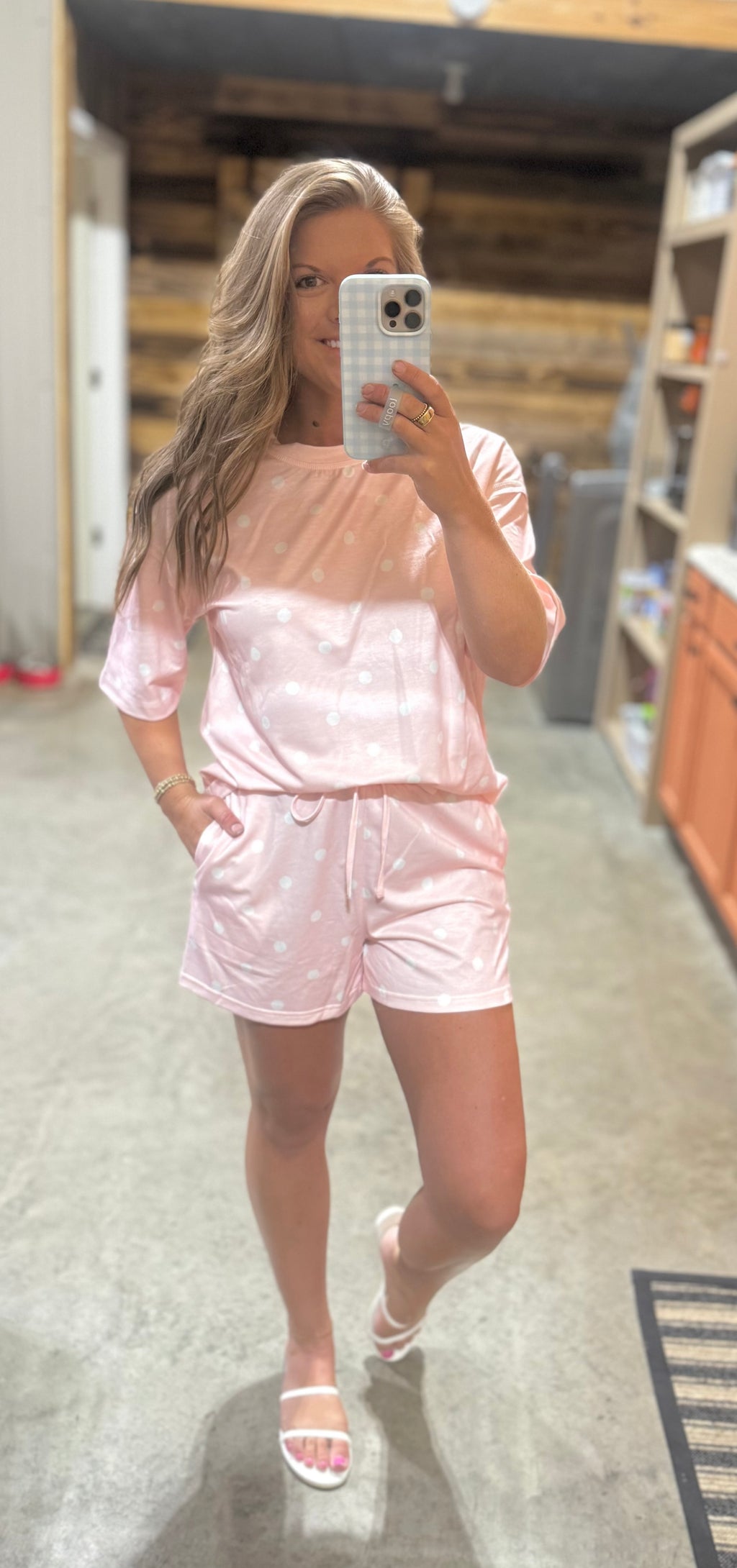Pink Polka Dot Set