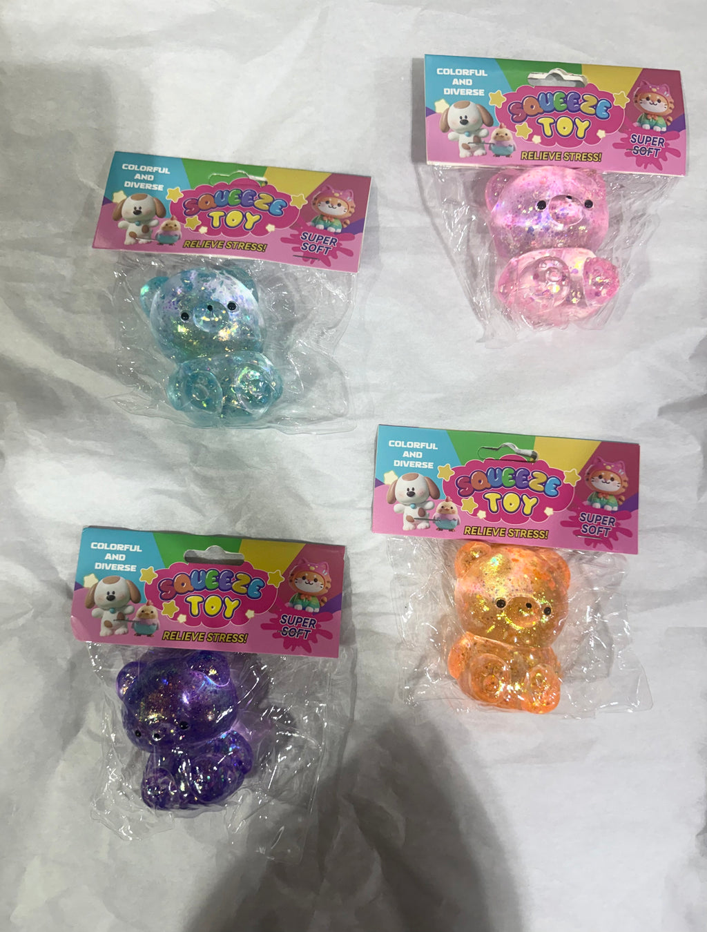 Sugar Squishy Glitter Bear