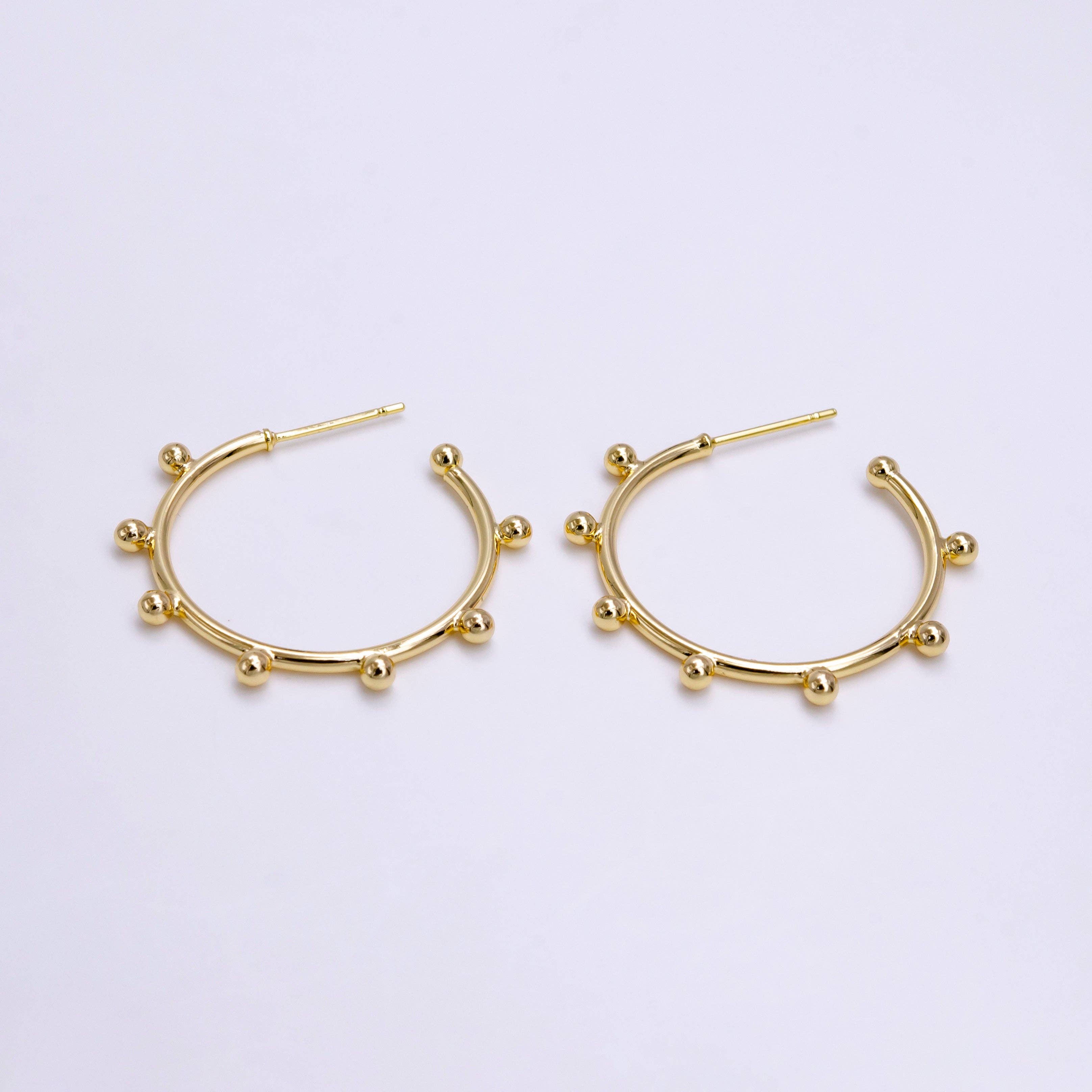 Dotted Outline Hoops