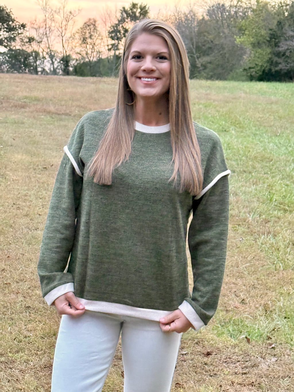 The Olive Edge Top