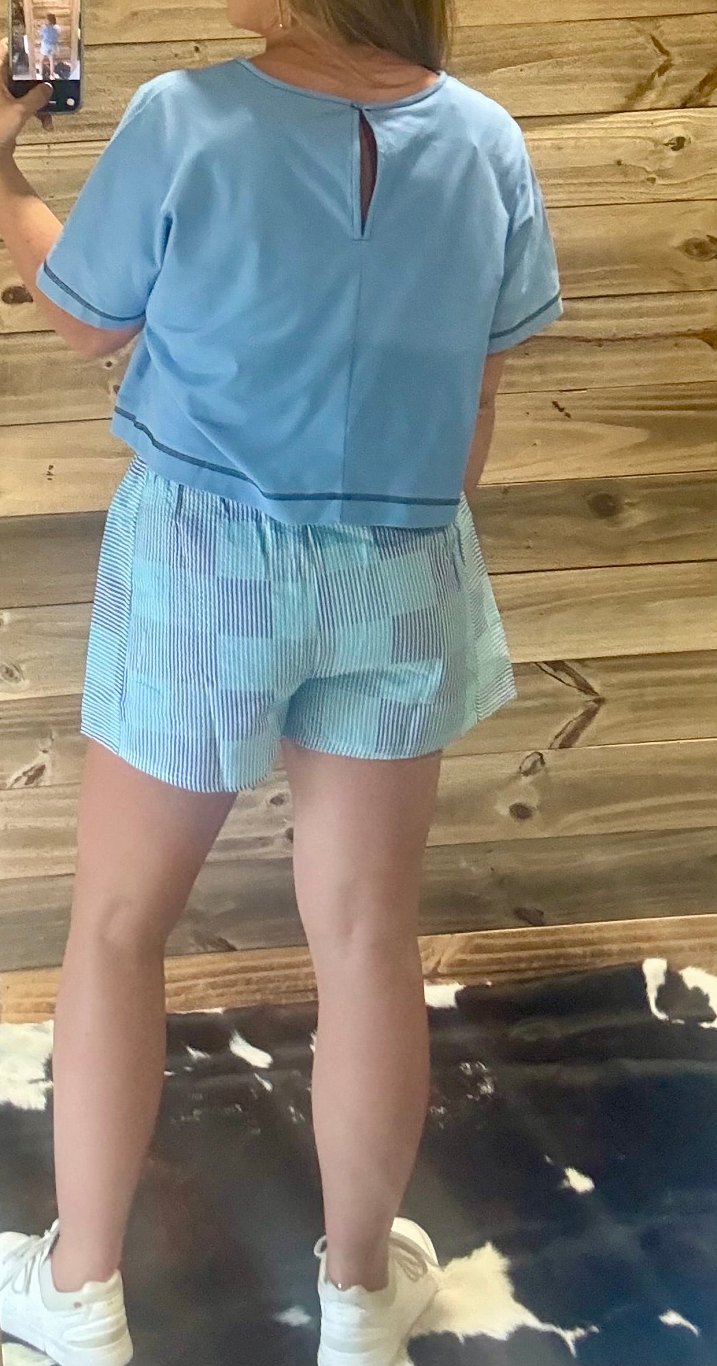 Checker Boxer Shorts: Blue Mix