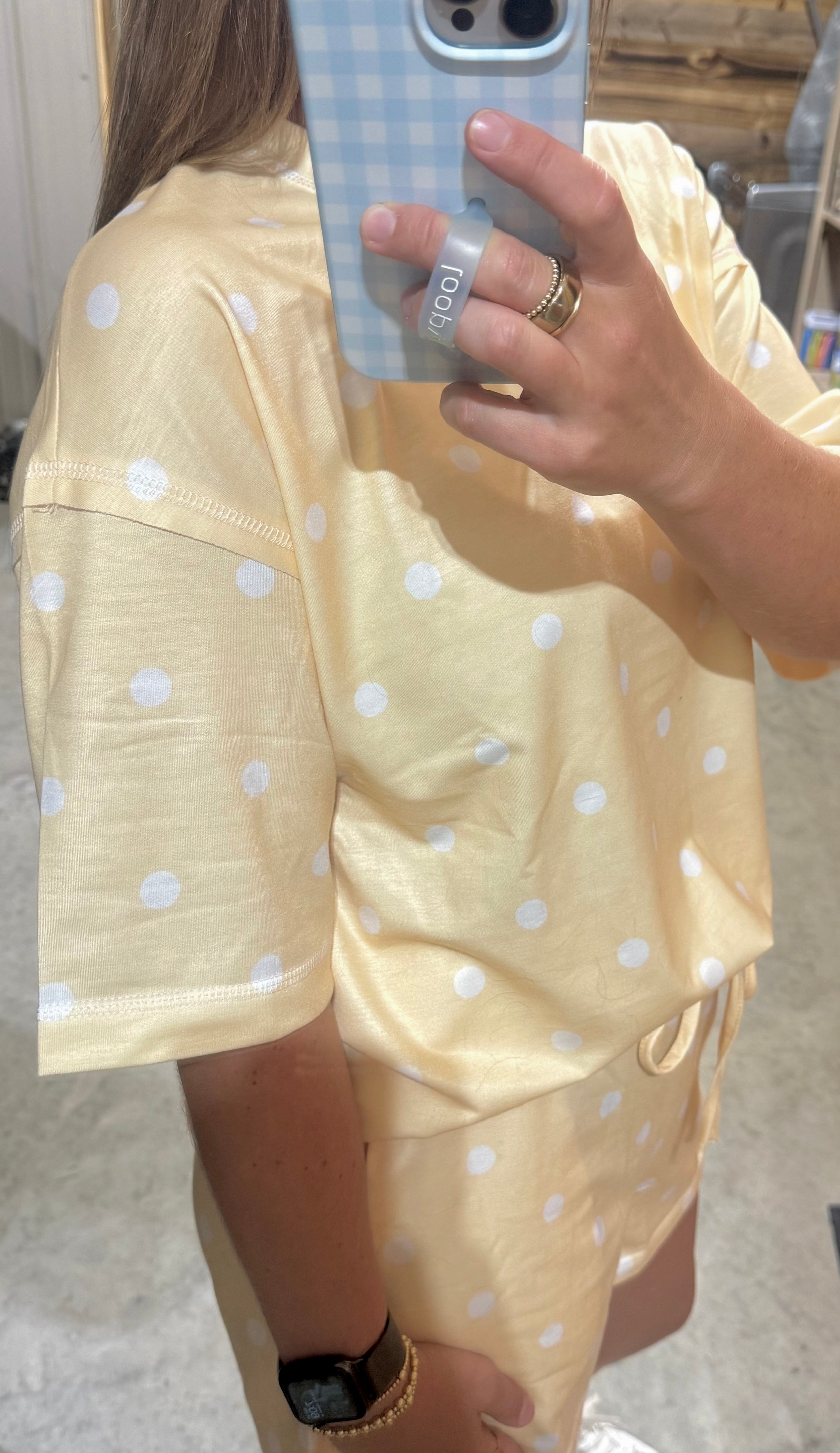 Yellow Polka Dot Set