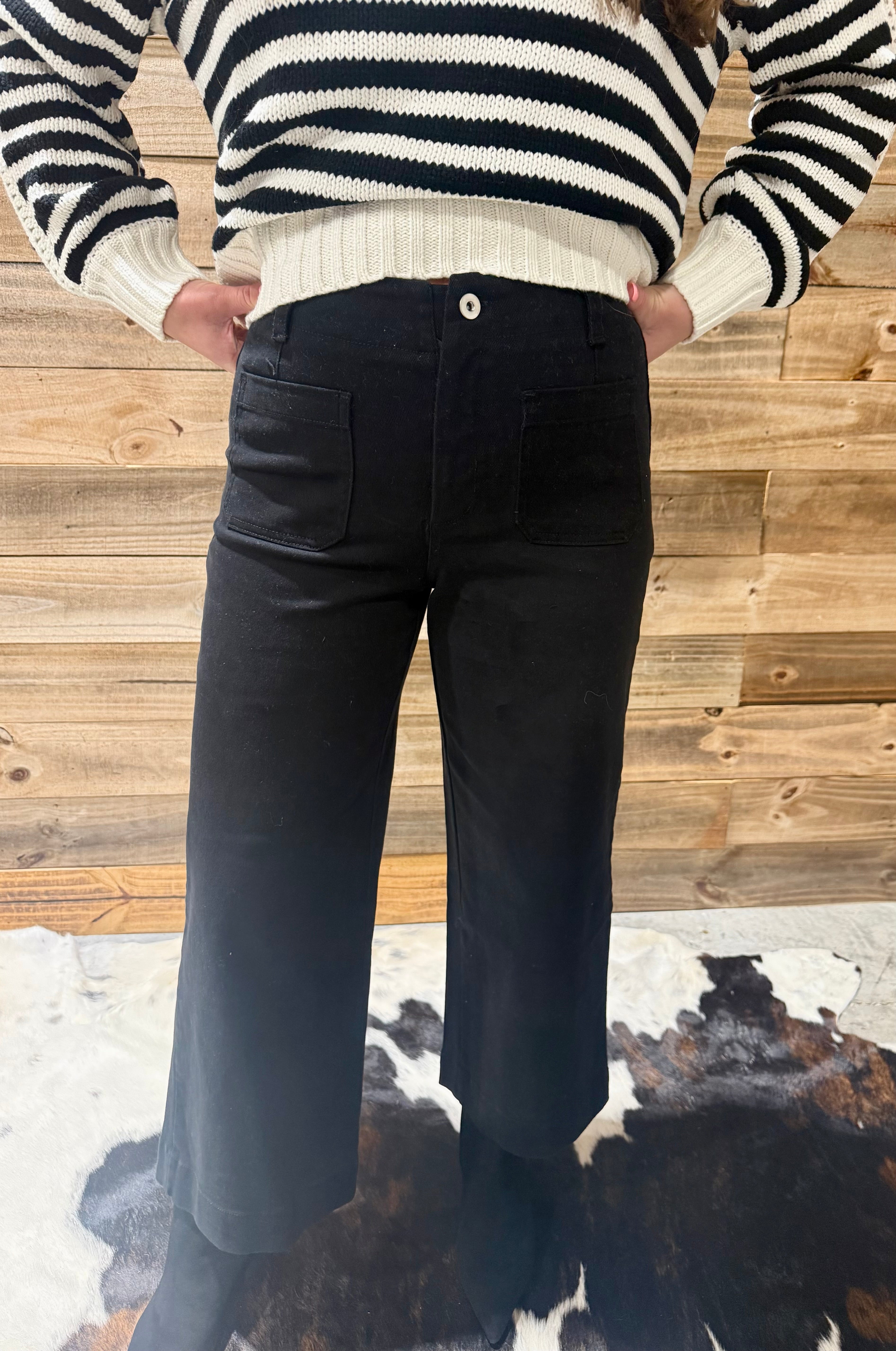 Straight Edge Flare - Black