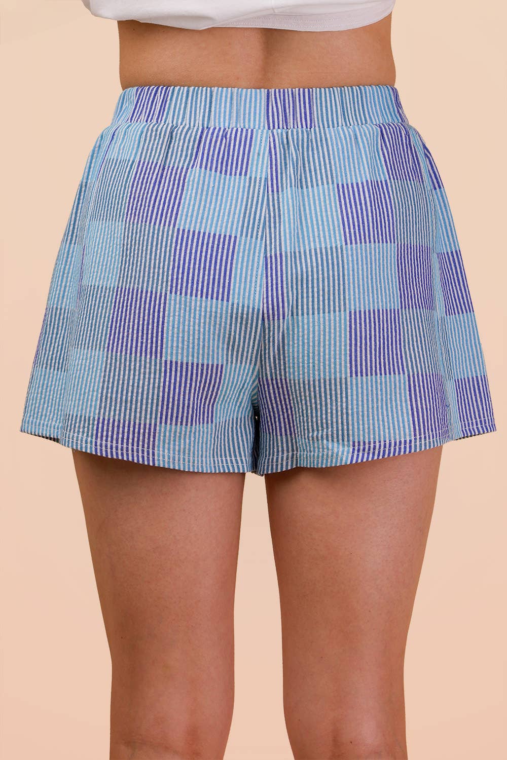 Checker Boxer Shorts: Blue Mix