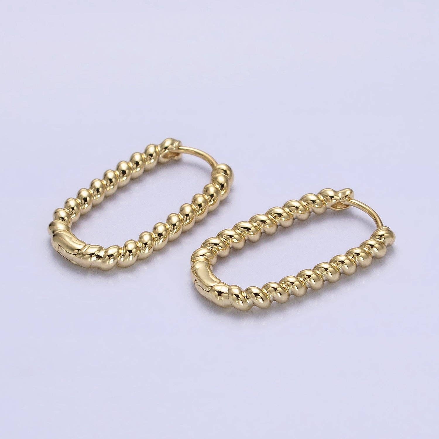 Twisted Croissant U-Shaped Hoops