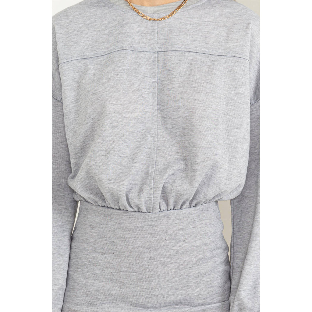 Gray Sweatshirt Dress