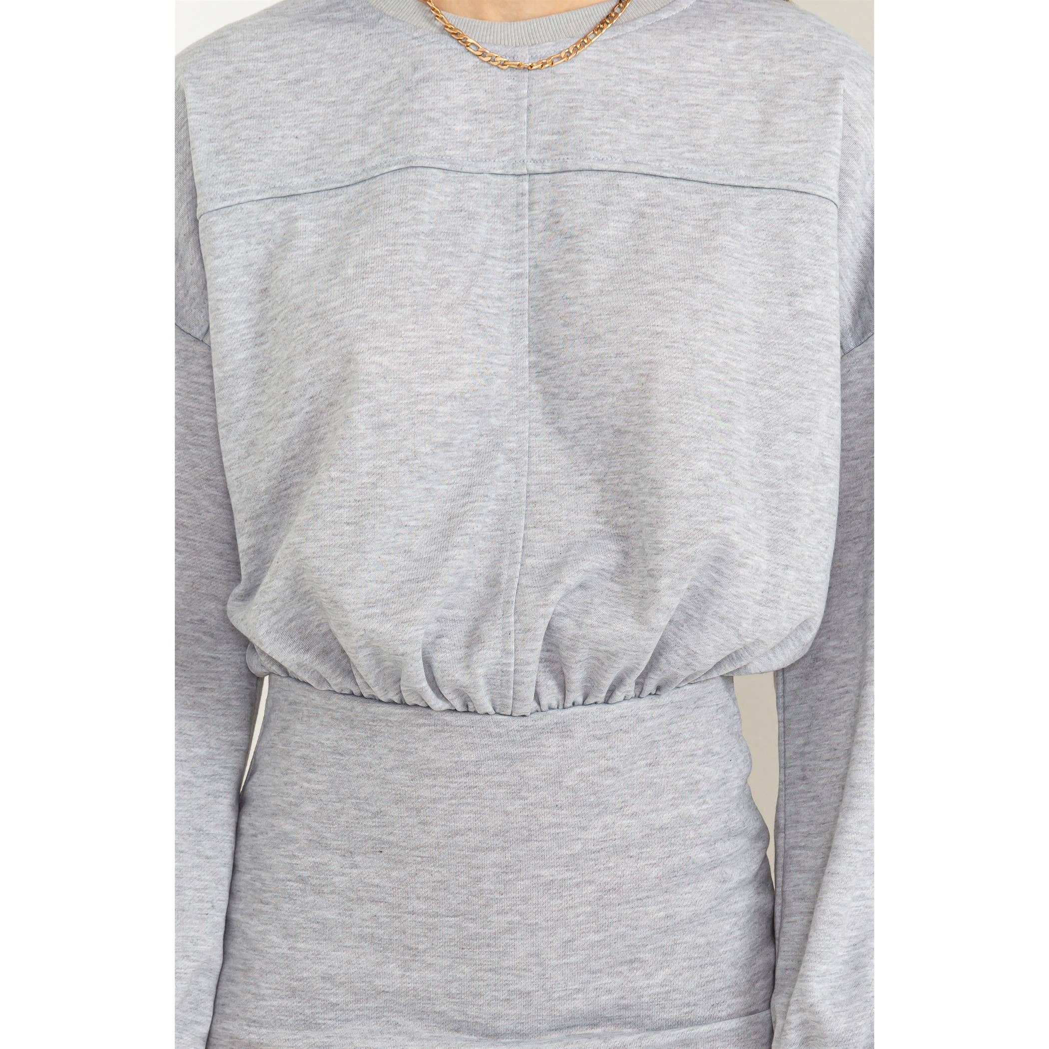Gray Sweatshirt Dress
