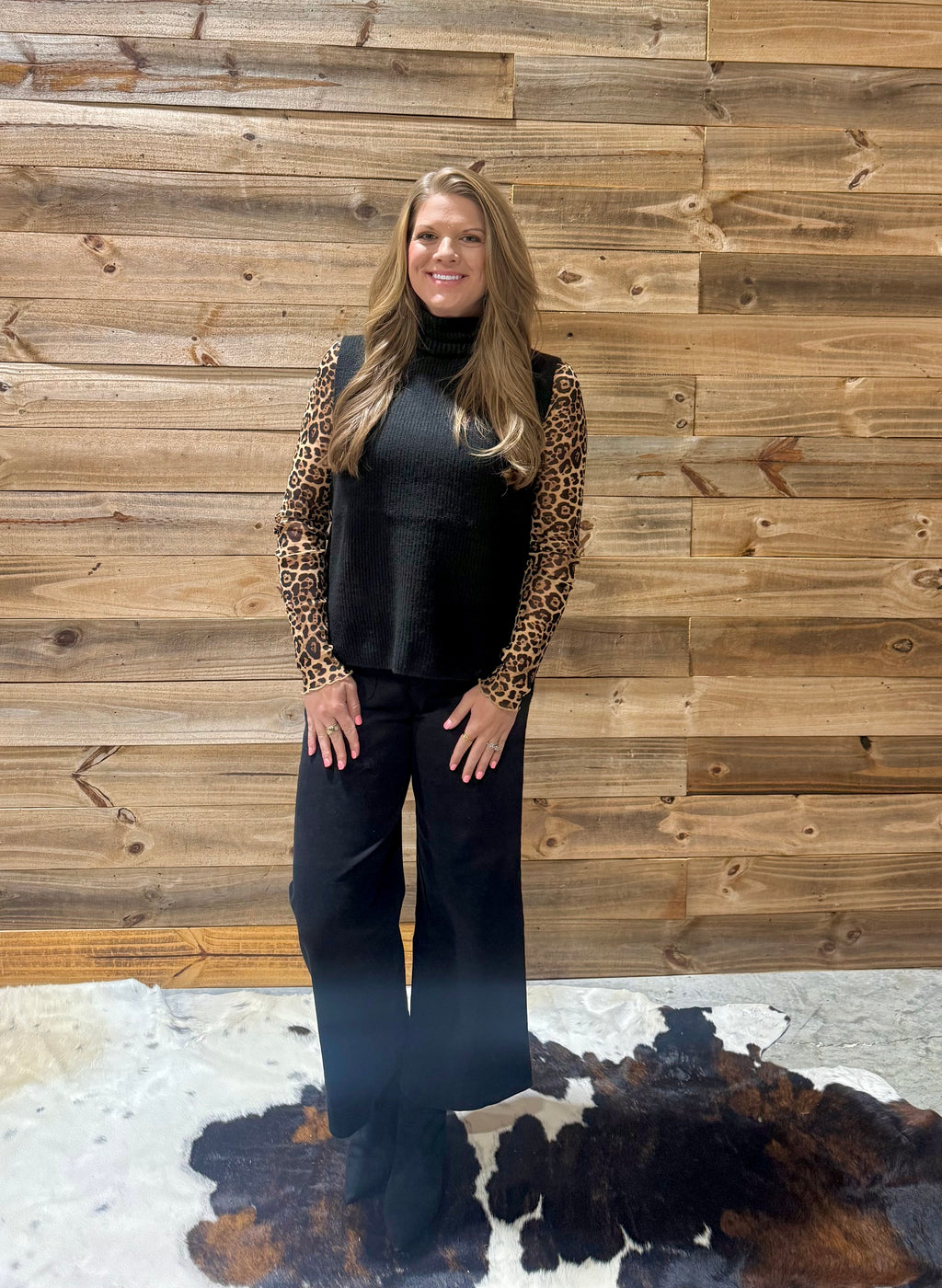 Sleeveless Turtleneck Sweater Vest