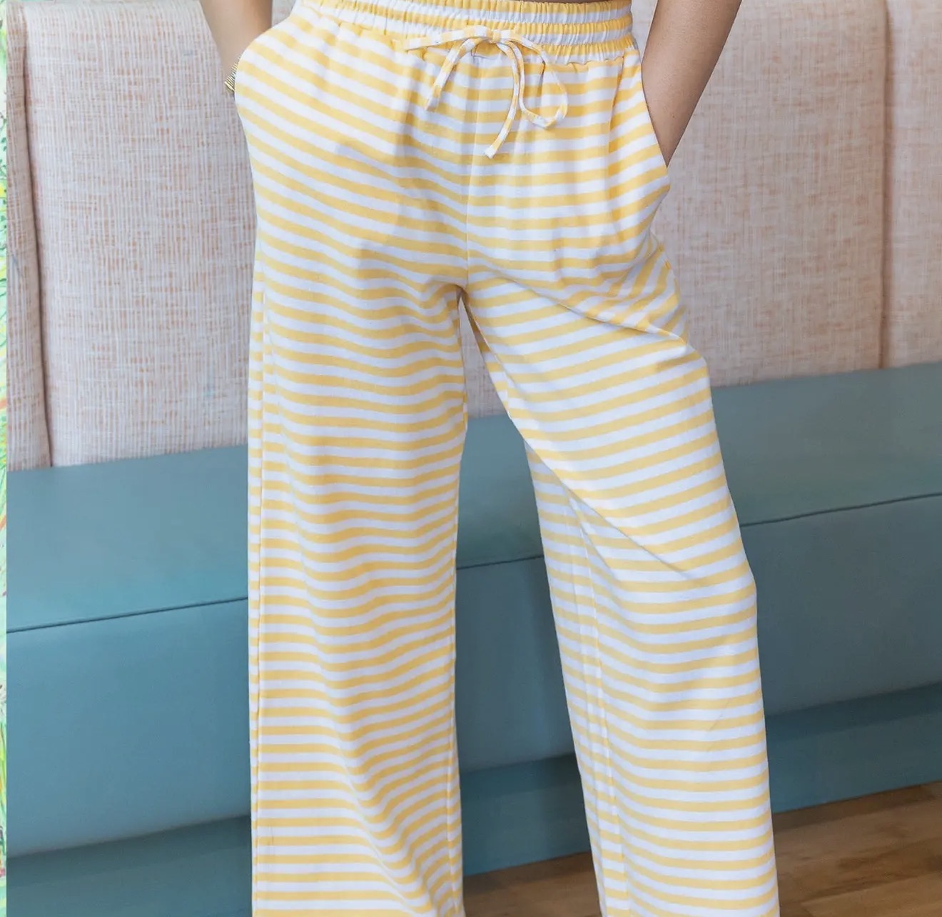 LM Striped Pants (Yellow/White)
