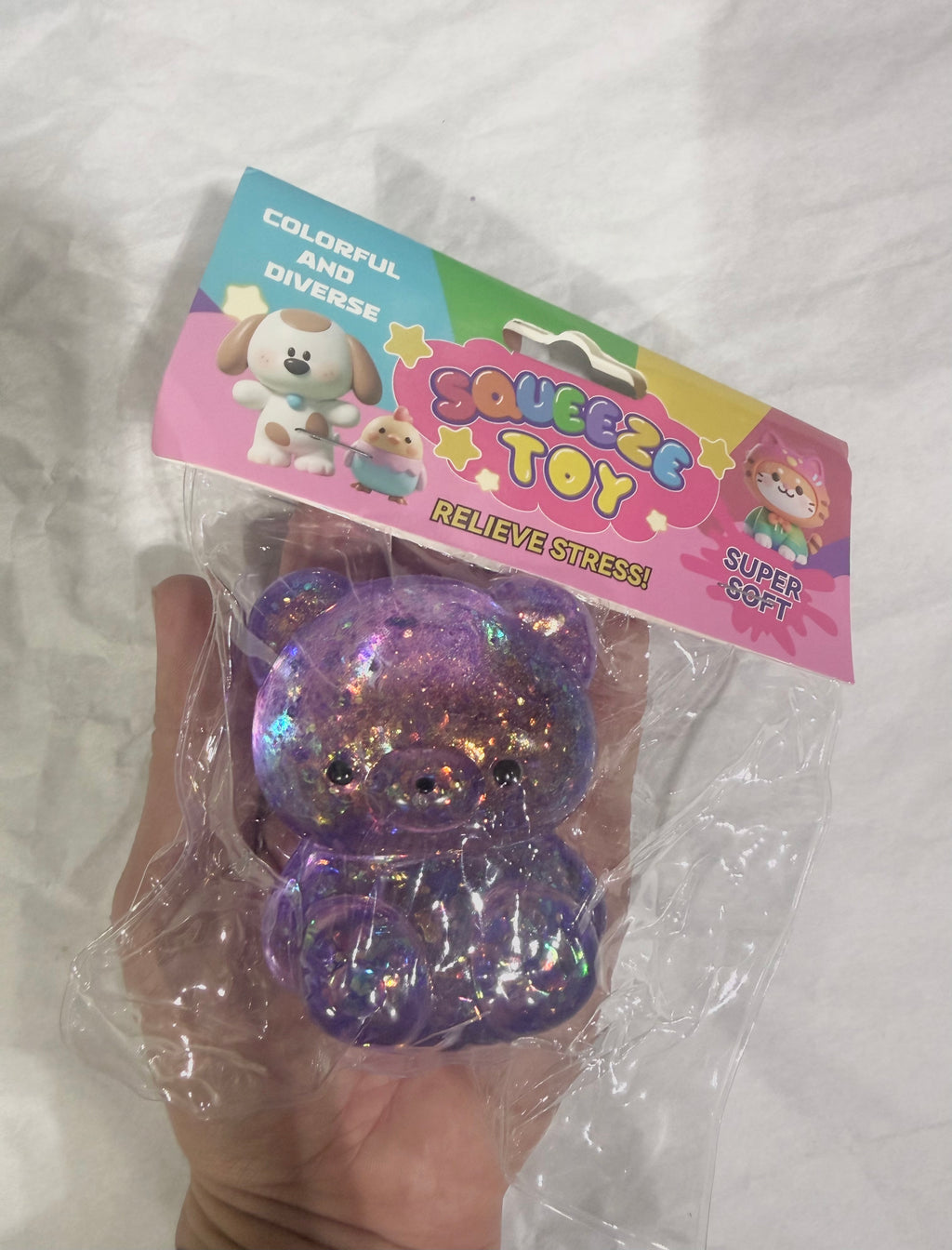 Sugar Squishy Glitter Bear