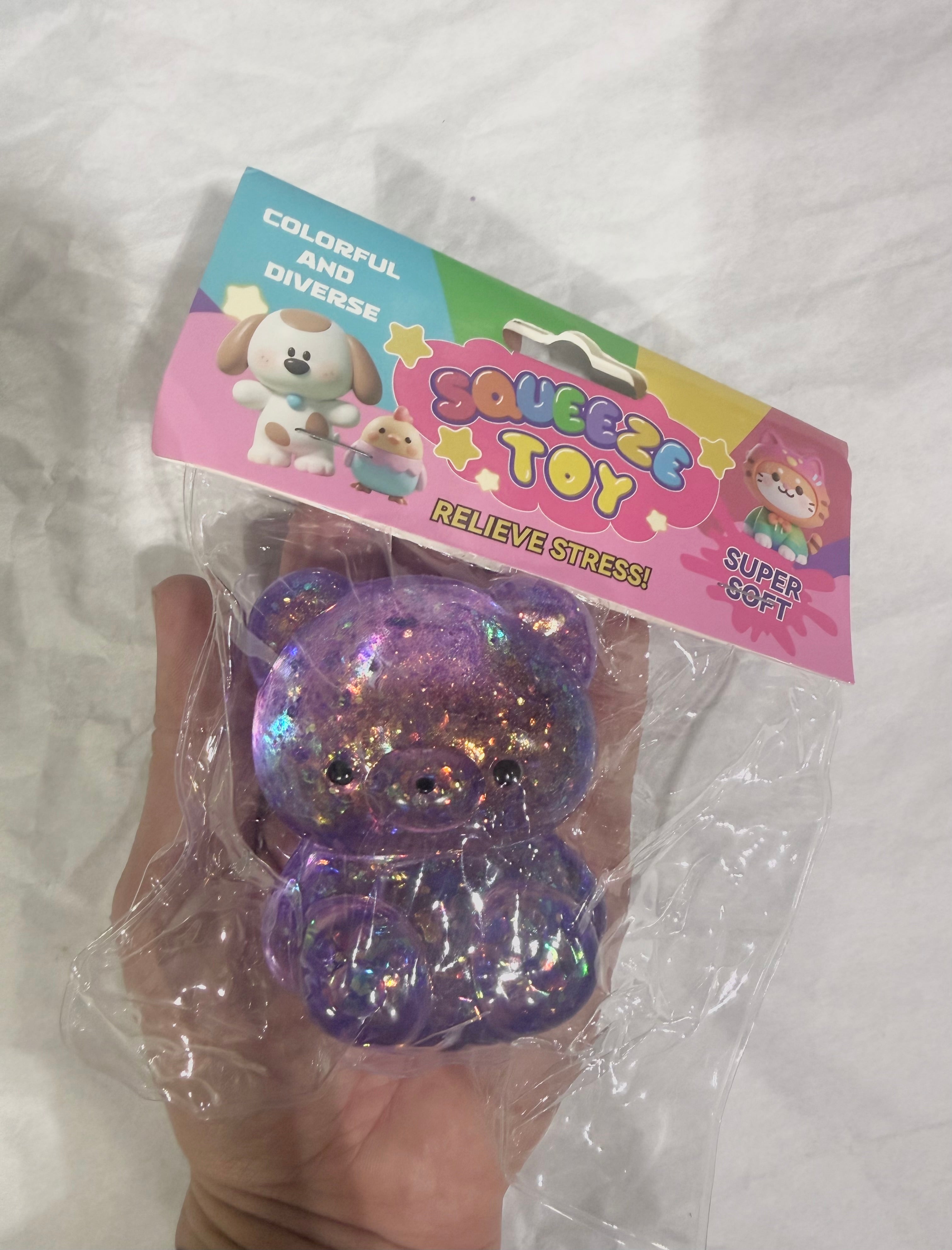Sugar Squishy Glitter Bear