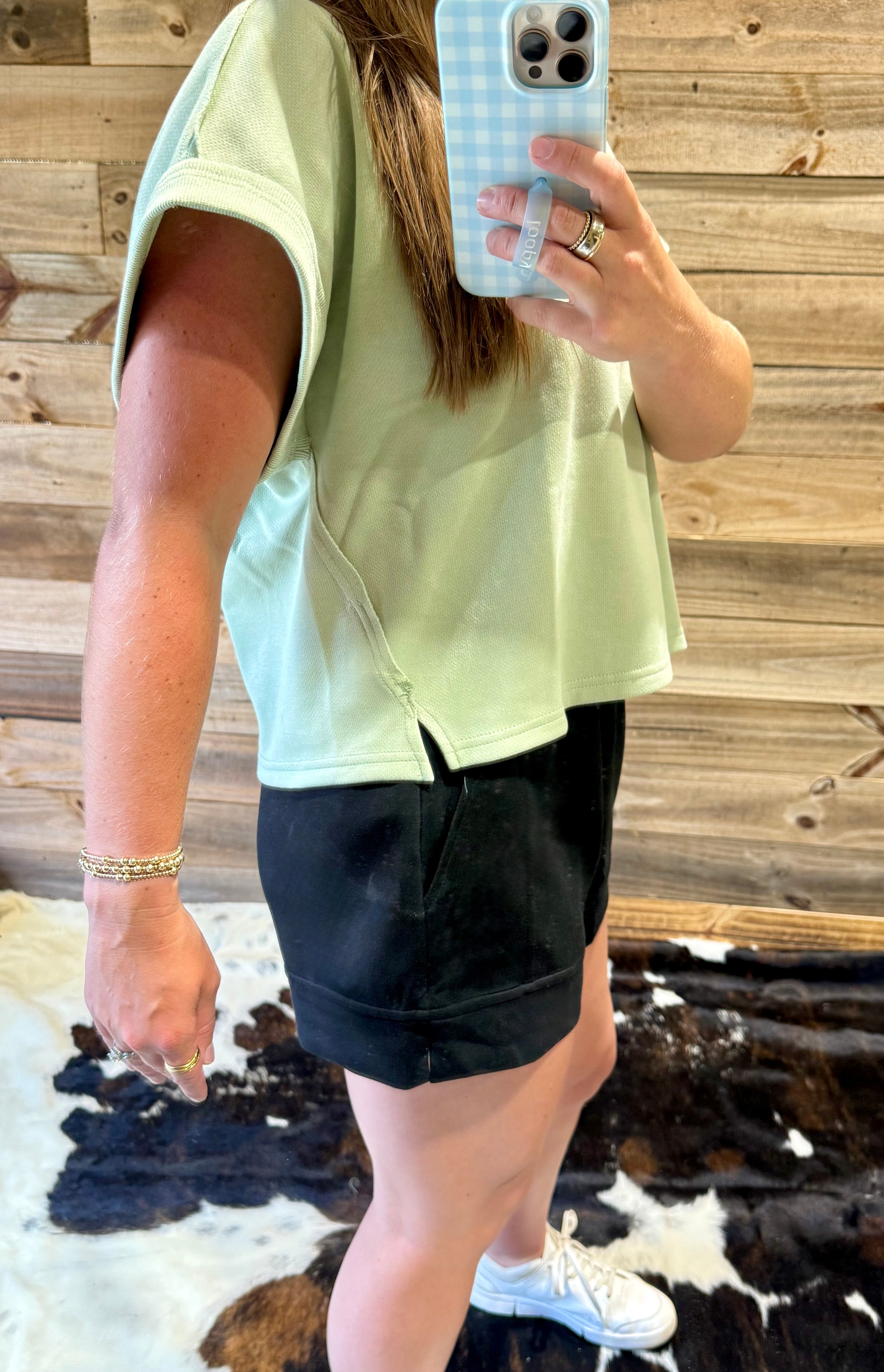 Sage French Terry Top
