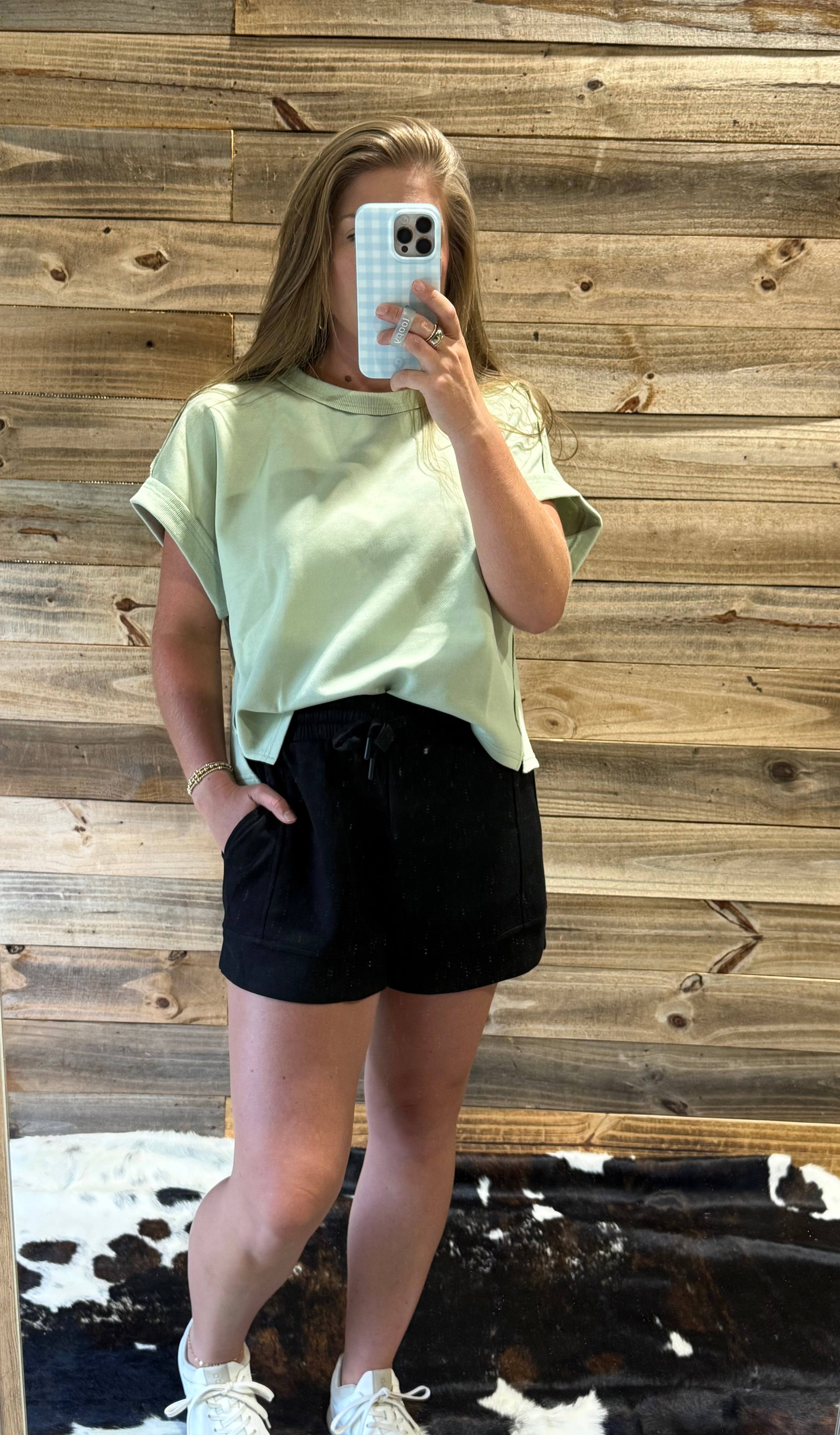 Sage French Terry Top