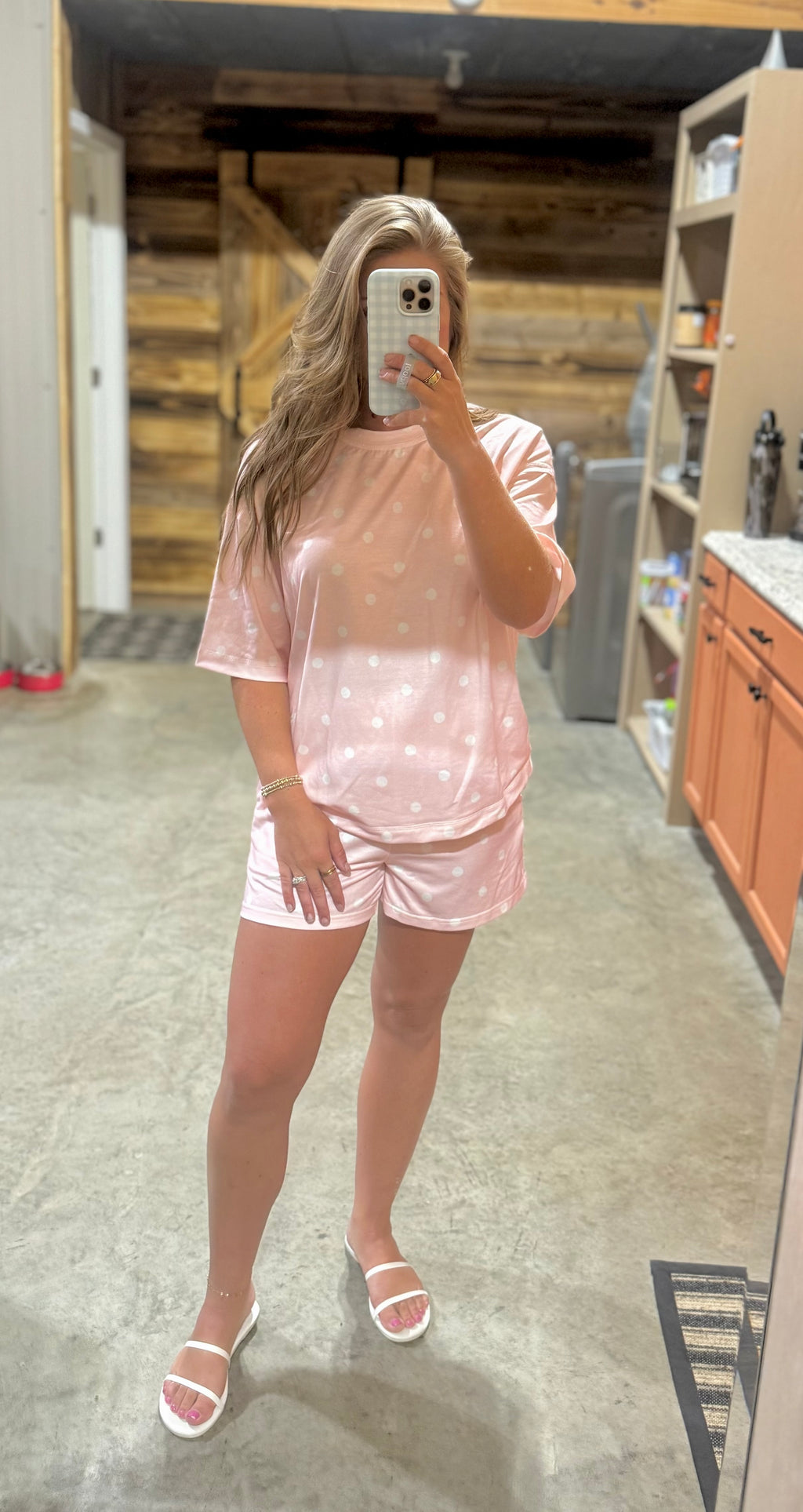 Pink Polka Dot Set
