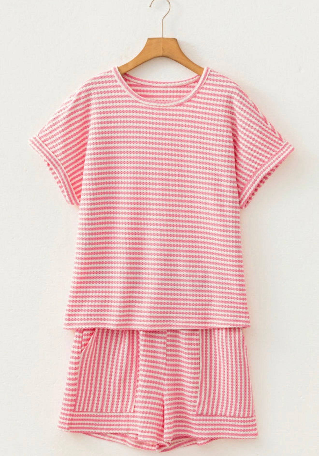 Pink/White Textured Set