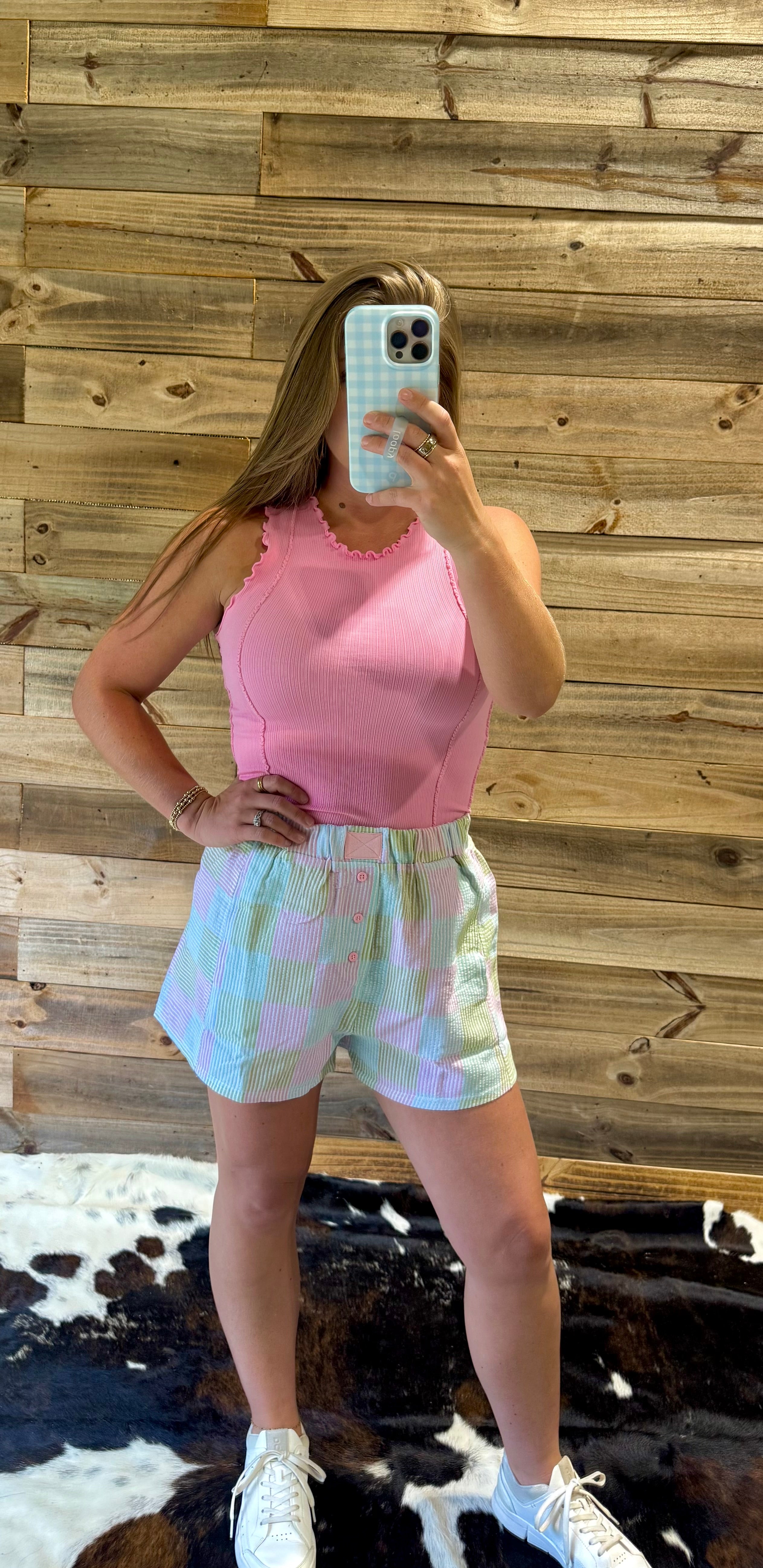Checker Boxer Shorts: Pink Mix