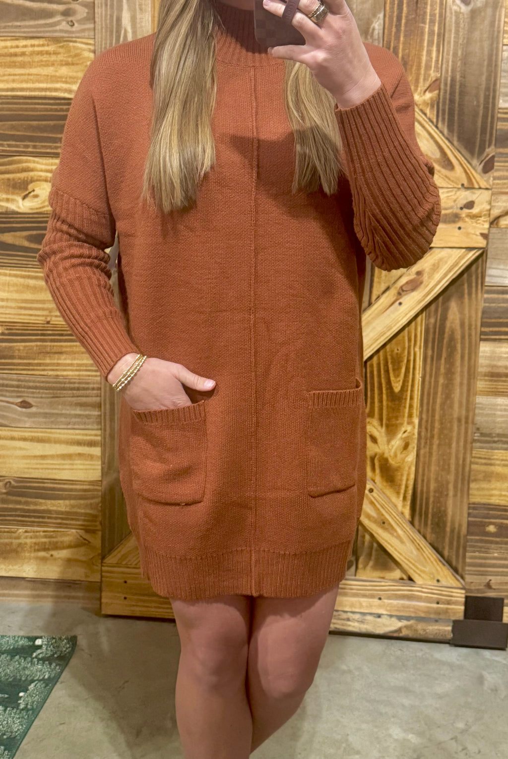 Chestnut Sweater Dress
