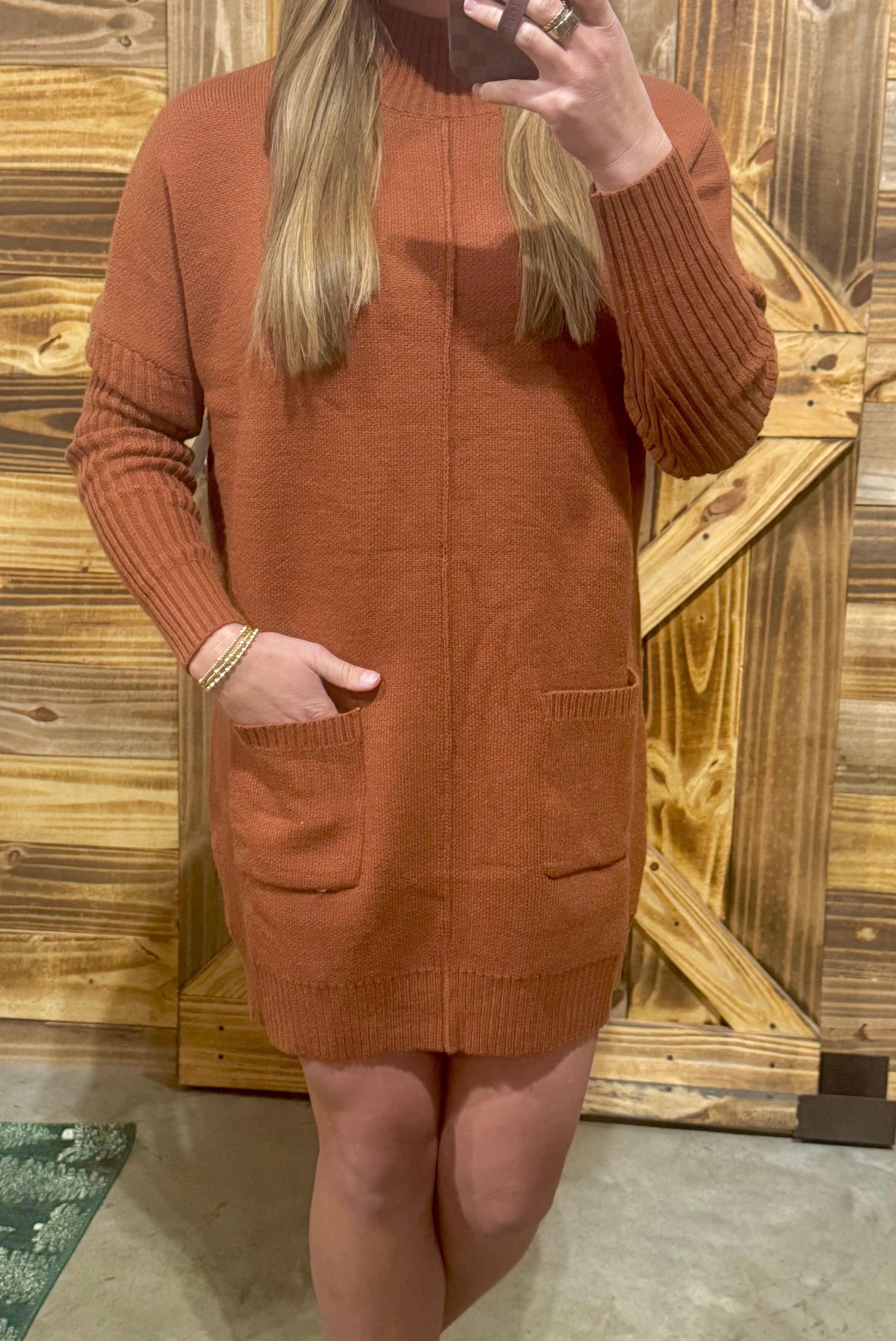 Chestnut Sweater Dress