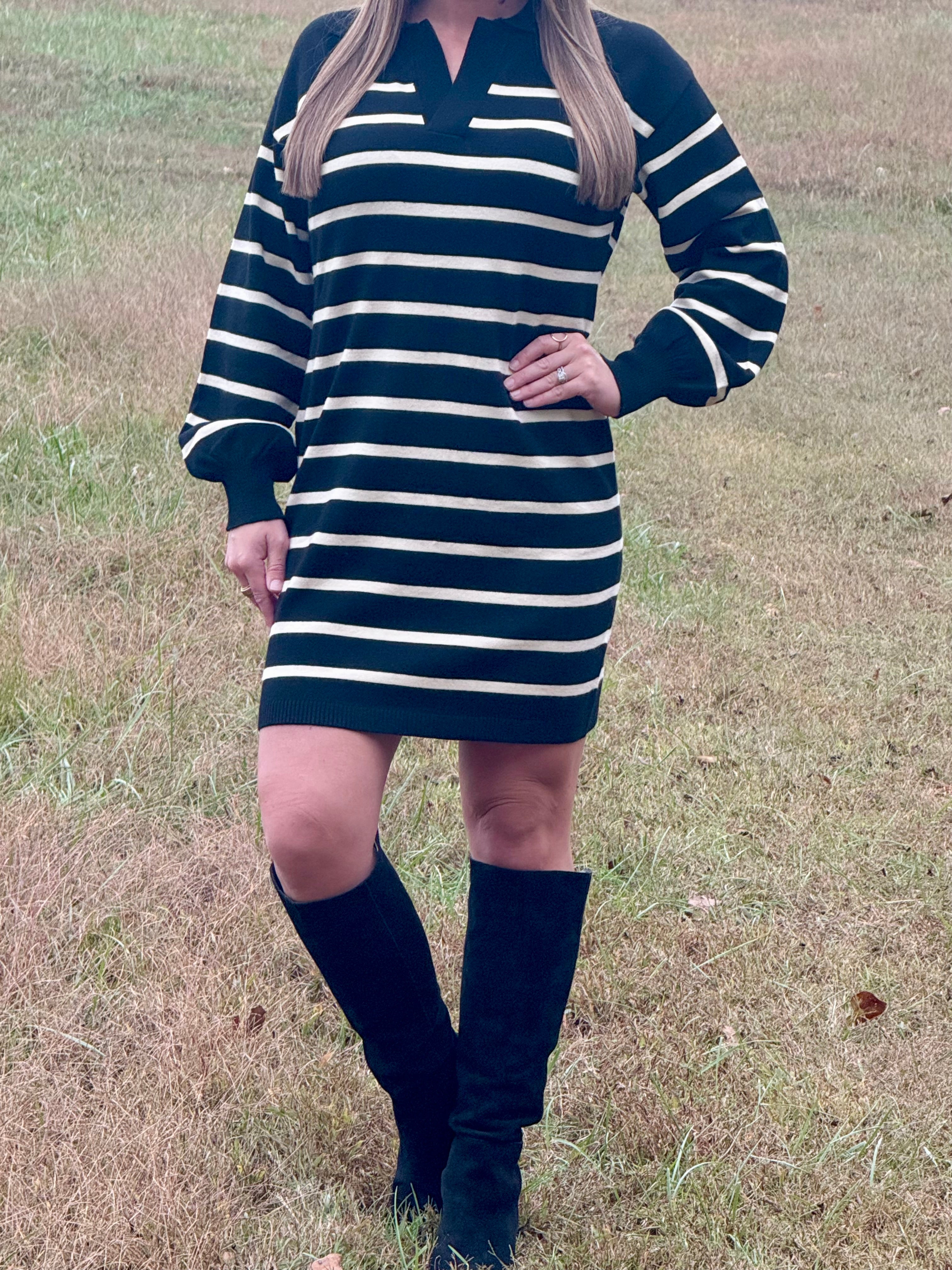 Toasted Stripe Knit Dress