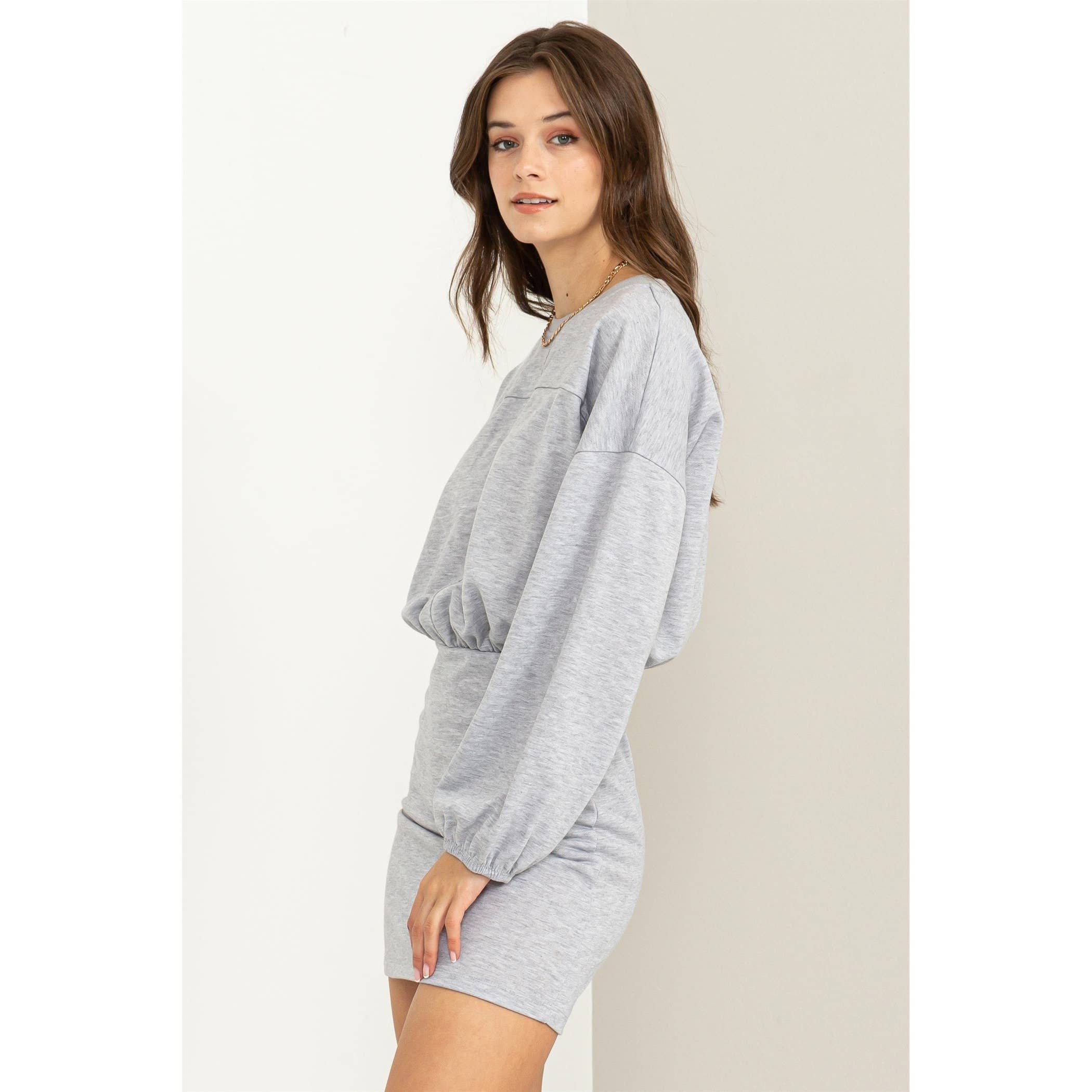 Gray Sweatshirt Dress