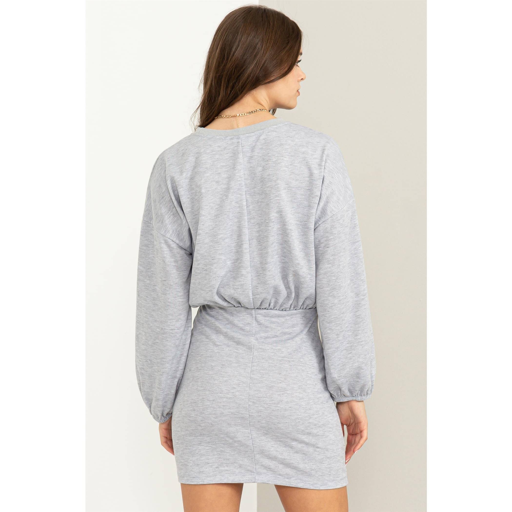 Gray Sweatshirt Dress