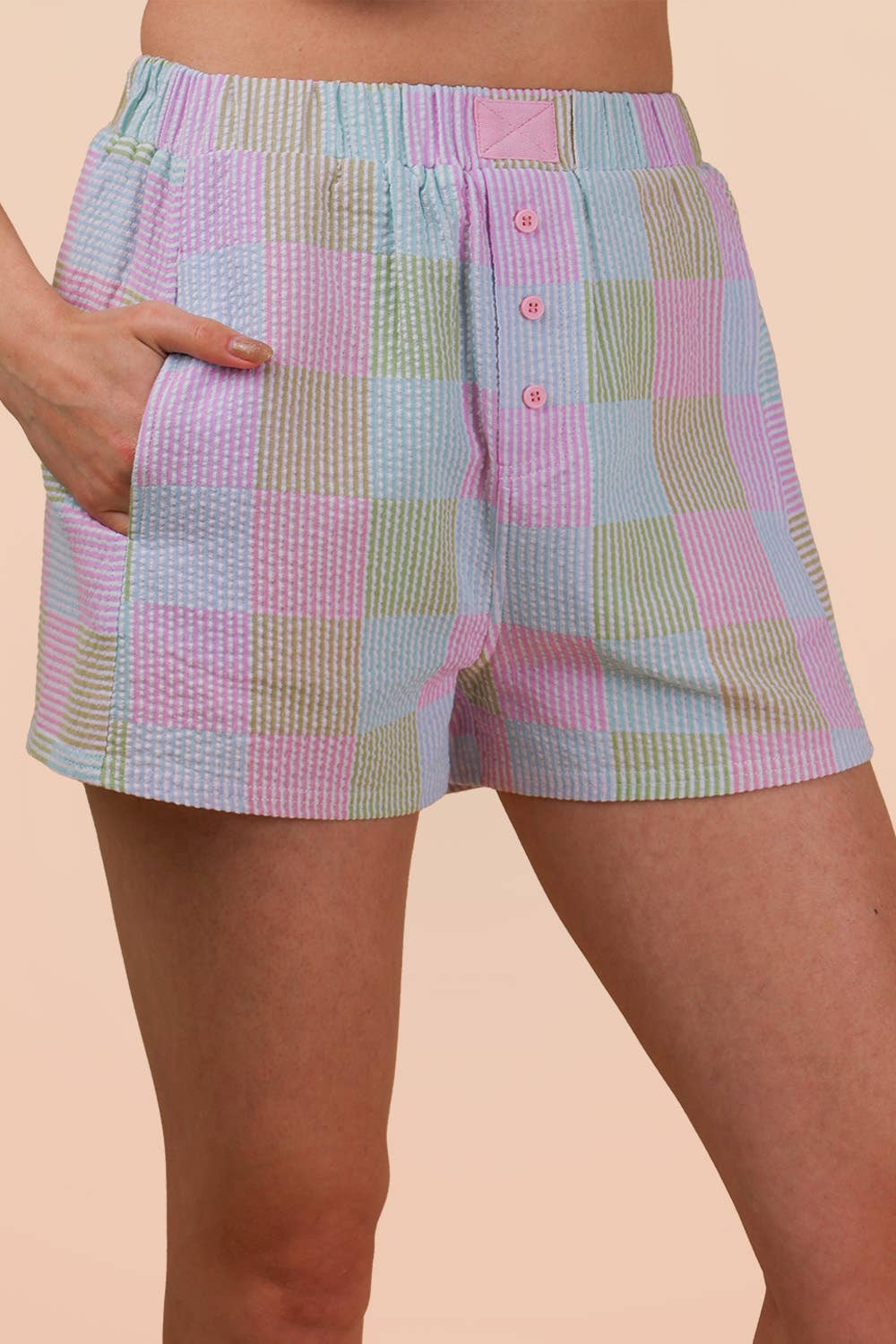 Checker Boxer Shorts: Pink Mix