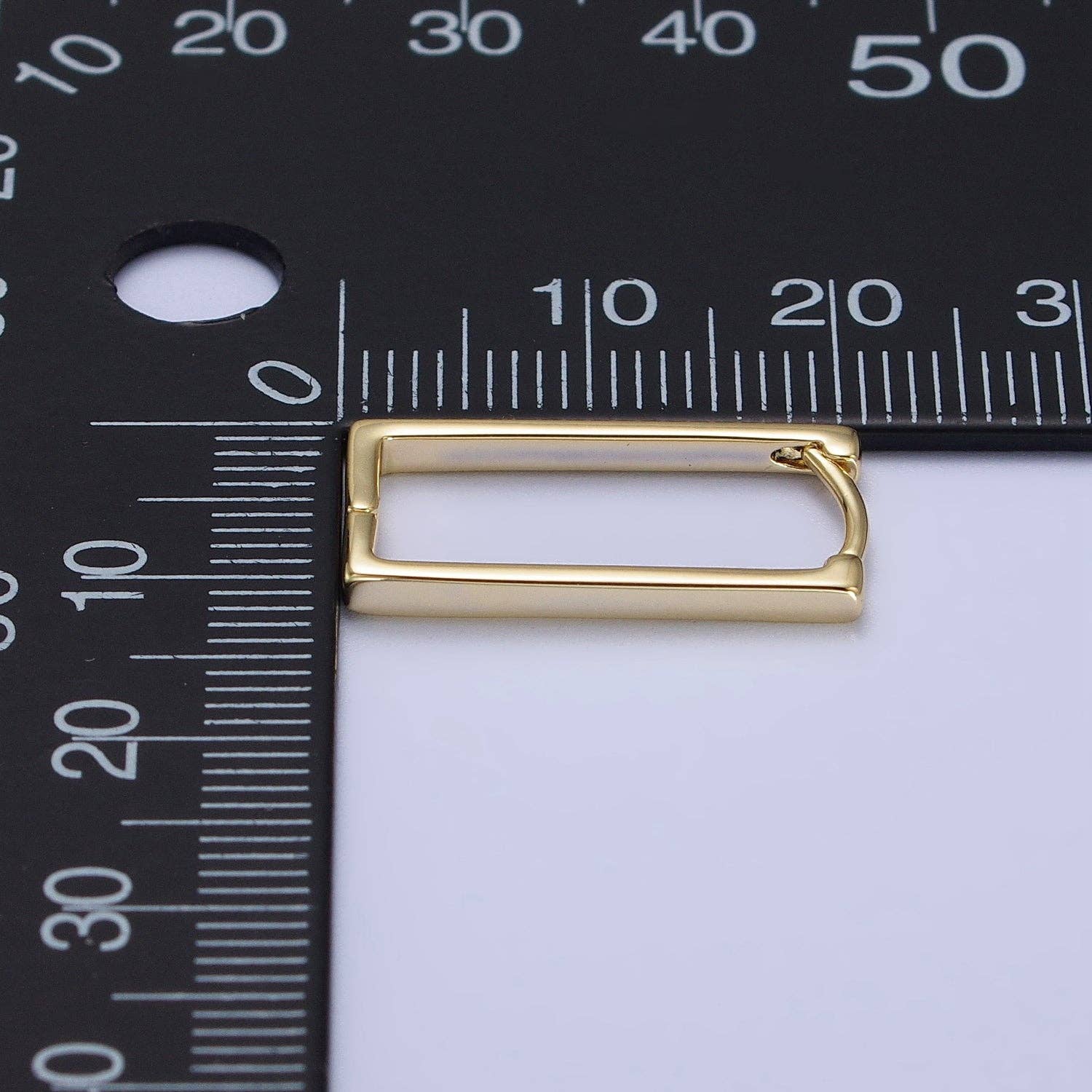 Oblong U-Shaped Hoop Earrings